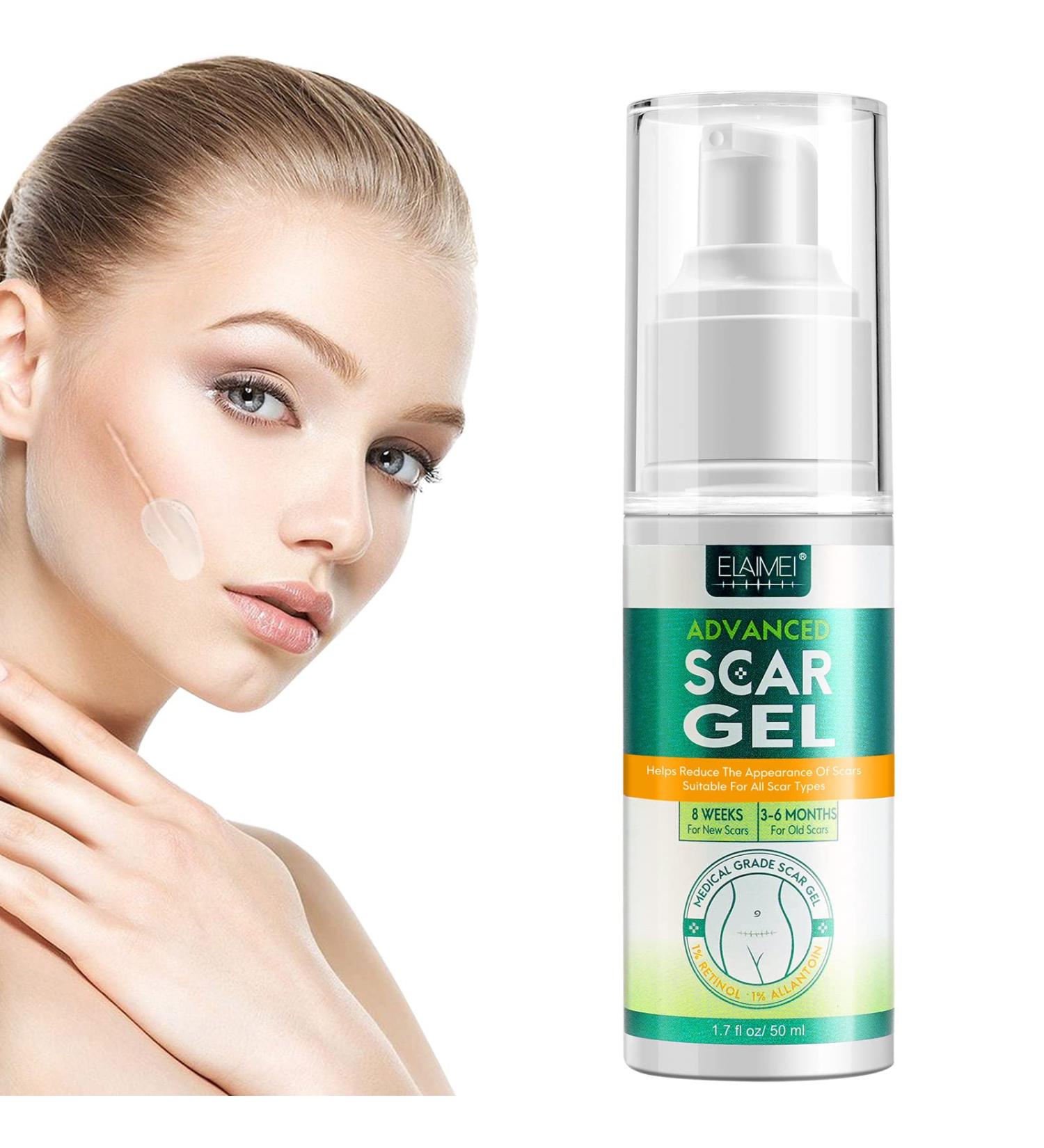 Scar Removal Gel - 50ML | Silicone Cream for C-Section, Stretch Marks, Acne & Surgery Scars - Buy Online on GoSupps.com