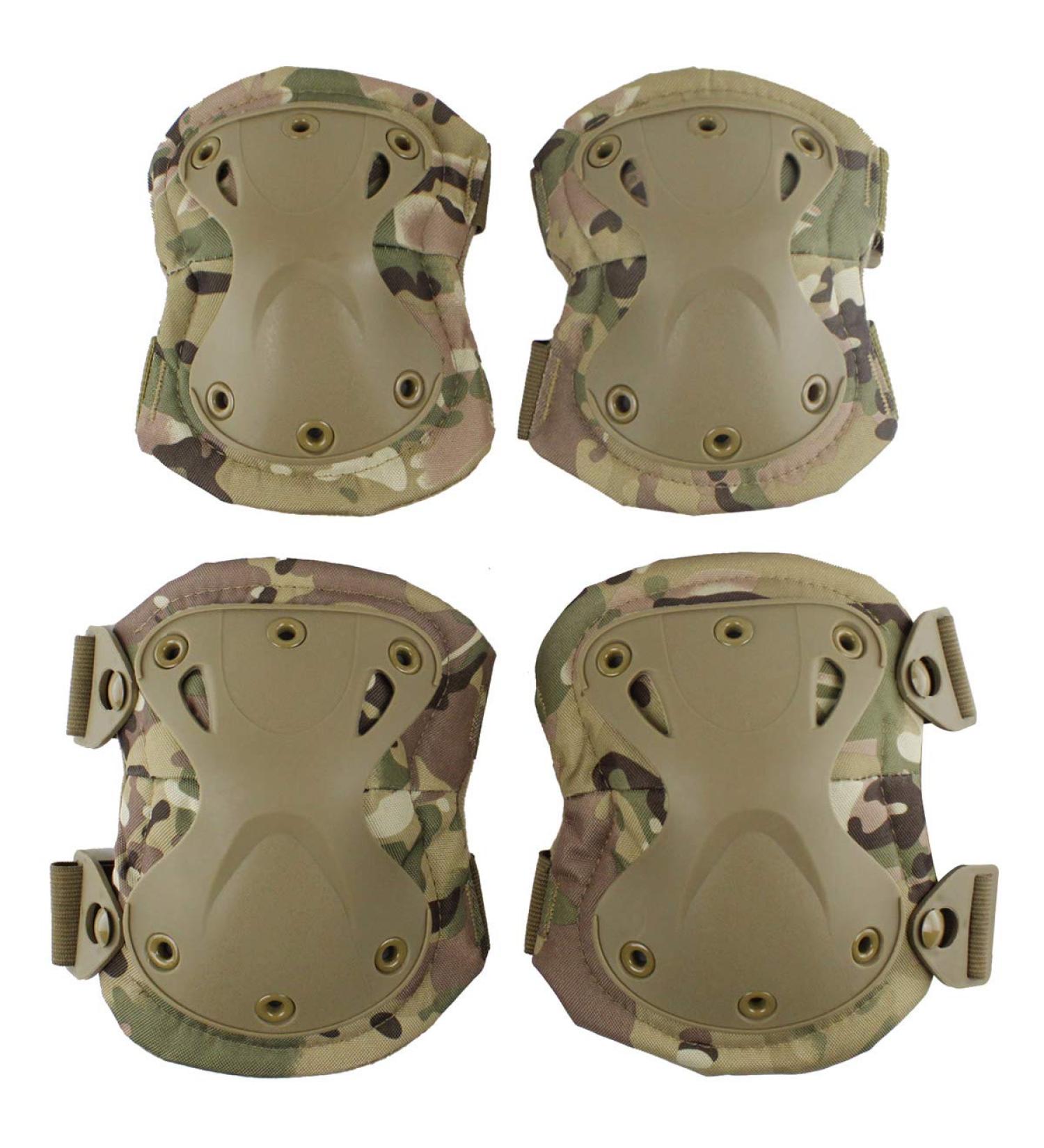 Tactical Combat Knee & Elbow Protective Pads Set for Outdoor CS Paintball Game Cycling Safety Skateboarding Gear Skates Knee Protection Guard Pads CP - Buy Online on GoSupps.com