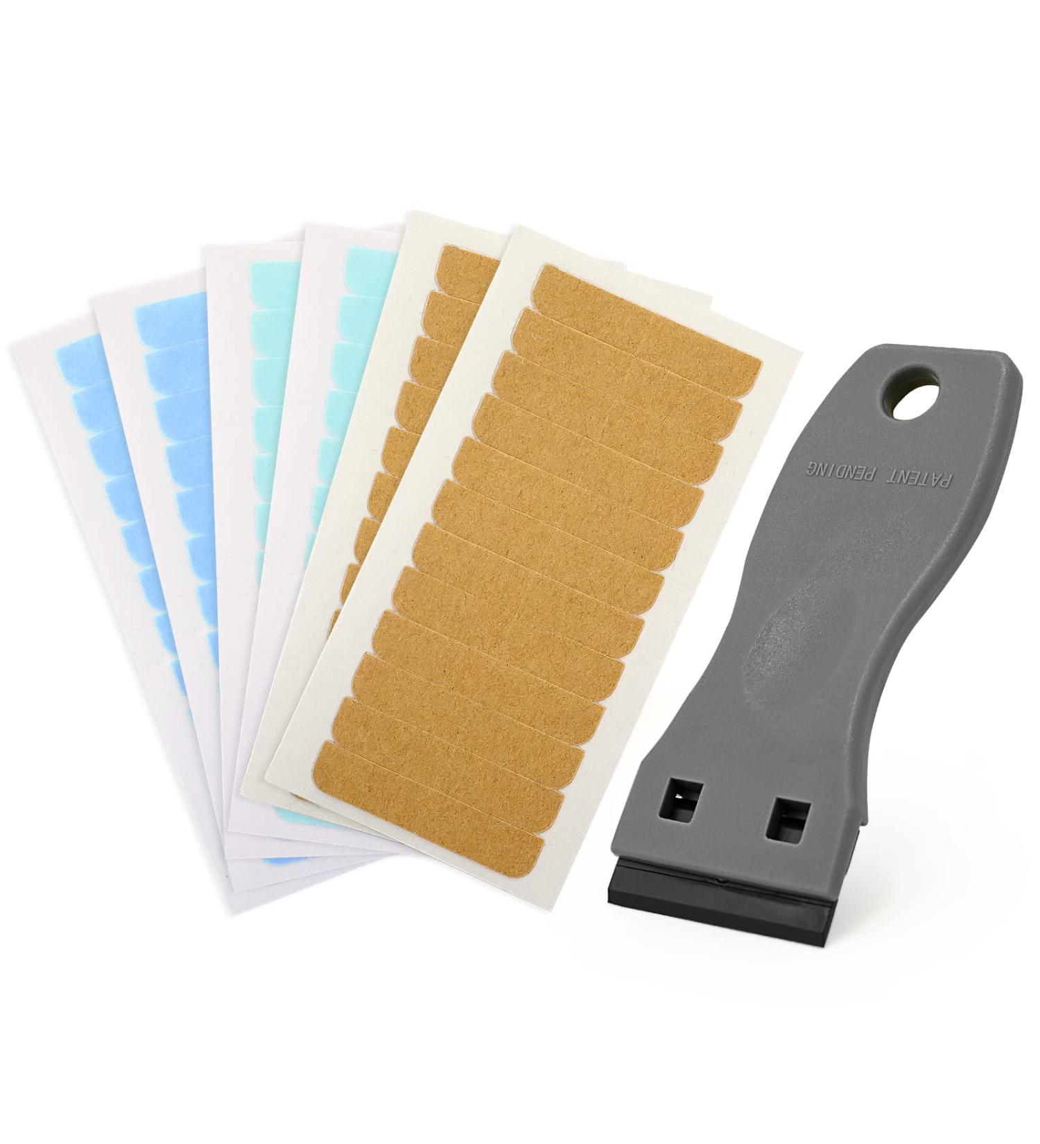 EHDIS 72 Pcs Hair Extension Tapes with Scraper - Double Sided Hair Tape for Extensions, Wigs & Toupees - Buy Online on GoSupps.com