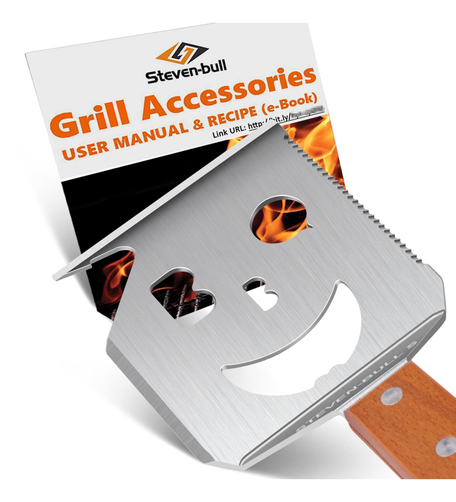 BBQ Accessories for Grill 7 in 1 BBQ Spatula with Fork for Charcoal Gas Grill 17 Inch Barbecue Tools Dad Gifts Gifts for Men Dad Husband - Buy Online on GoSupps.com
