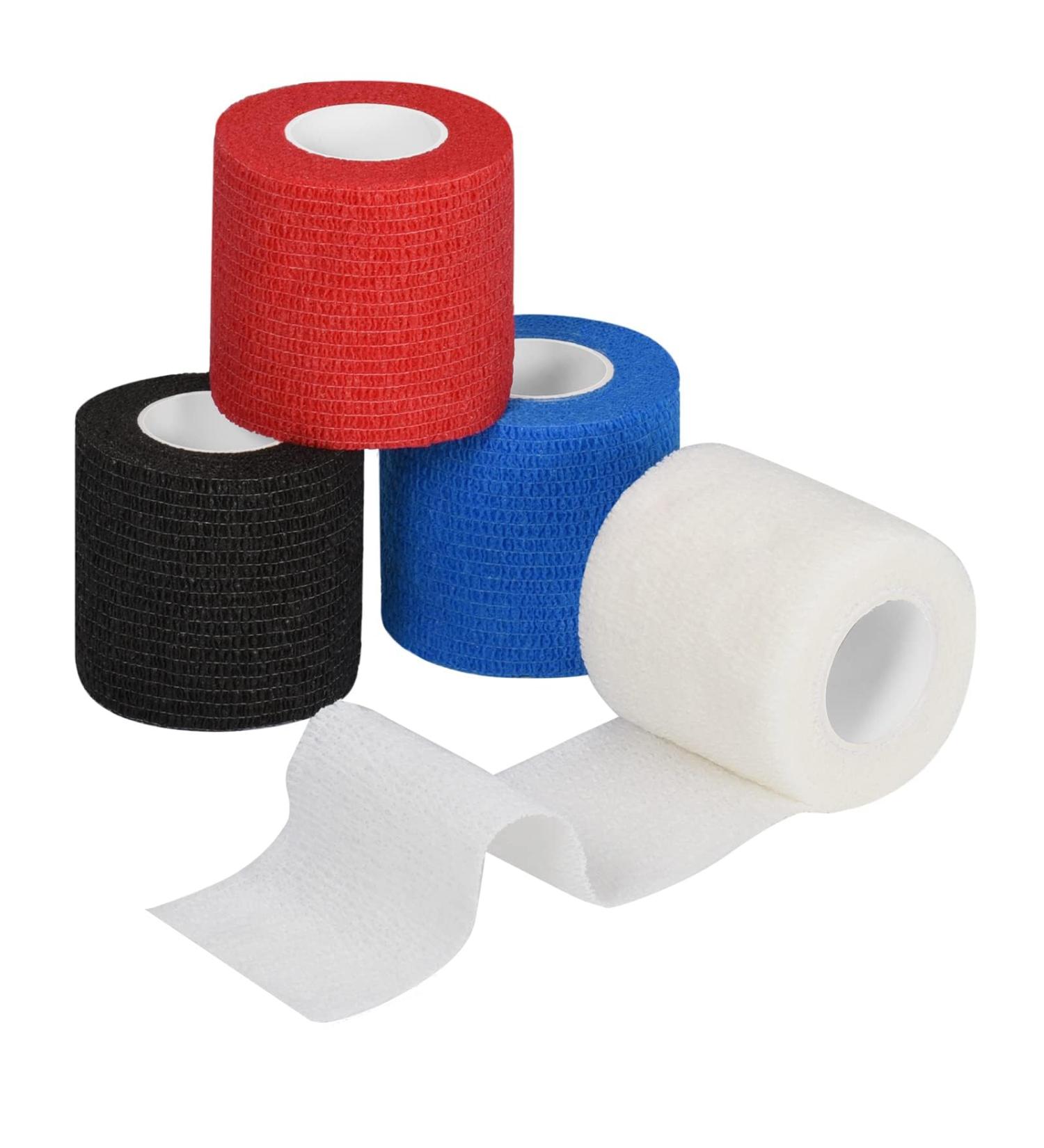 Seadesky Self-Adhesive Bandage for Dogs & Athletes - 4 Roll Mix of Self-Adhering Vet Wrap & Cohesive Bandages - Buy Online on GoSupps.com