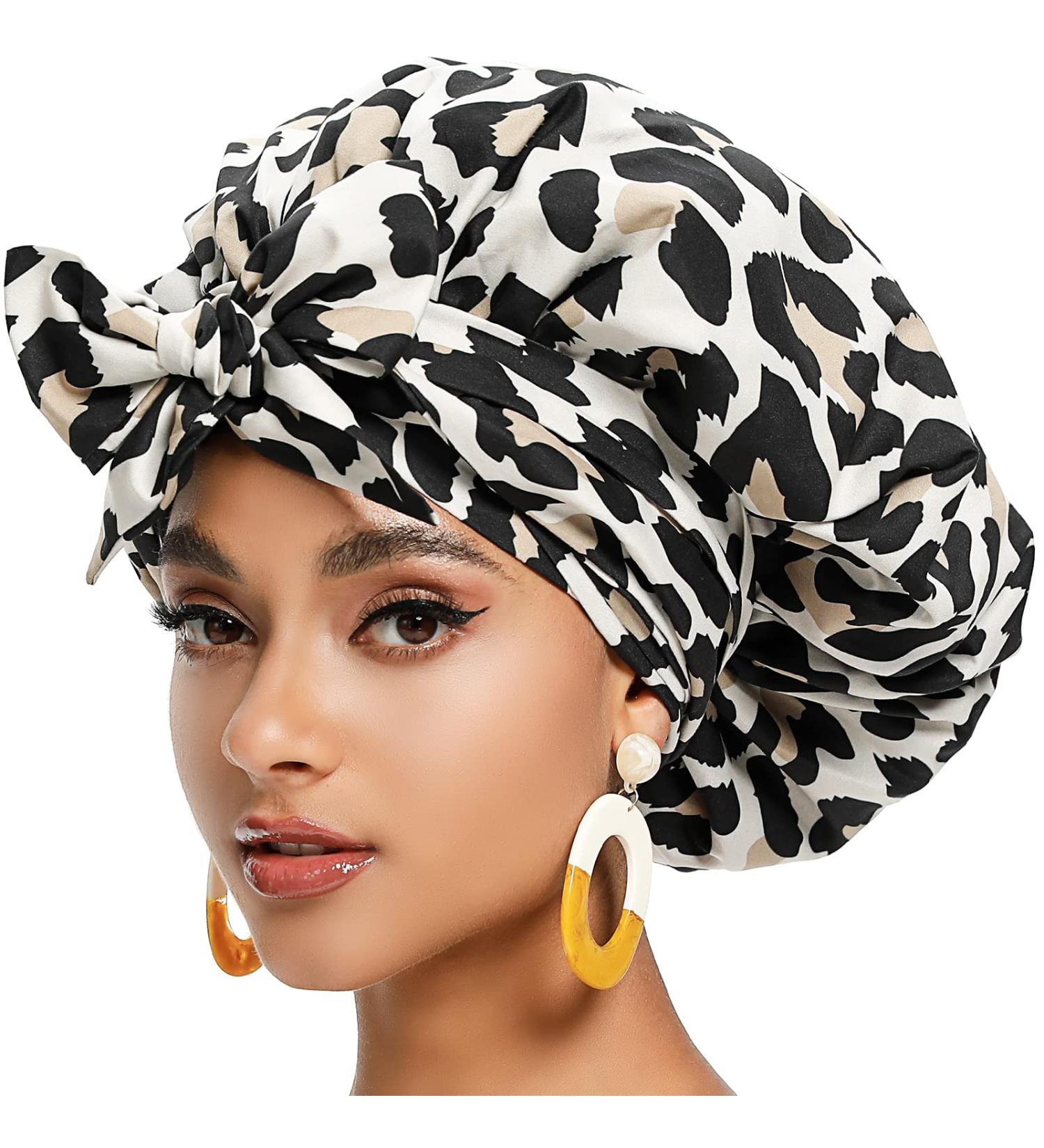 Extra Large Satin & Silk Bonnet for Women | Ideal for Curly Hair, Braids & Sleeping | Coffee Color - Buy Online on GoSupps.com