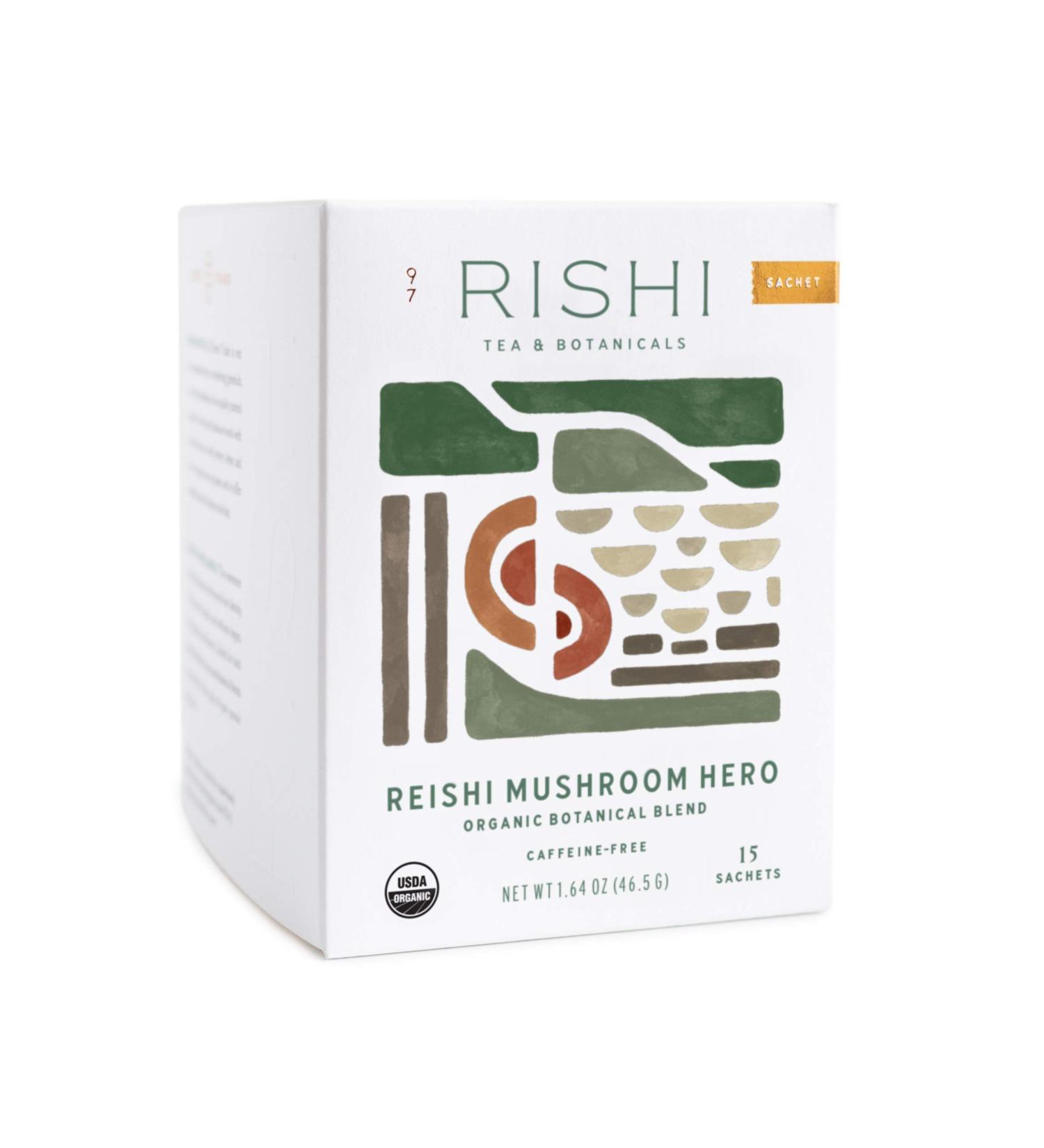 Rishi Tea Organic Reishi Mushroom Blend - 15 Sachets (1.64 oz) for Wellness - Buy Online on GoSupps.com