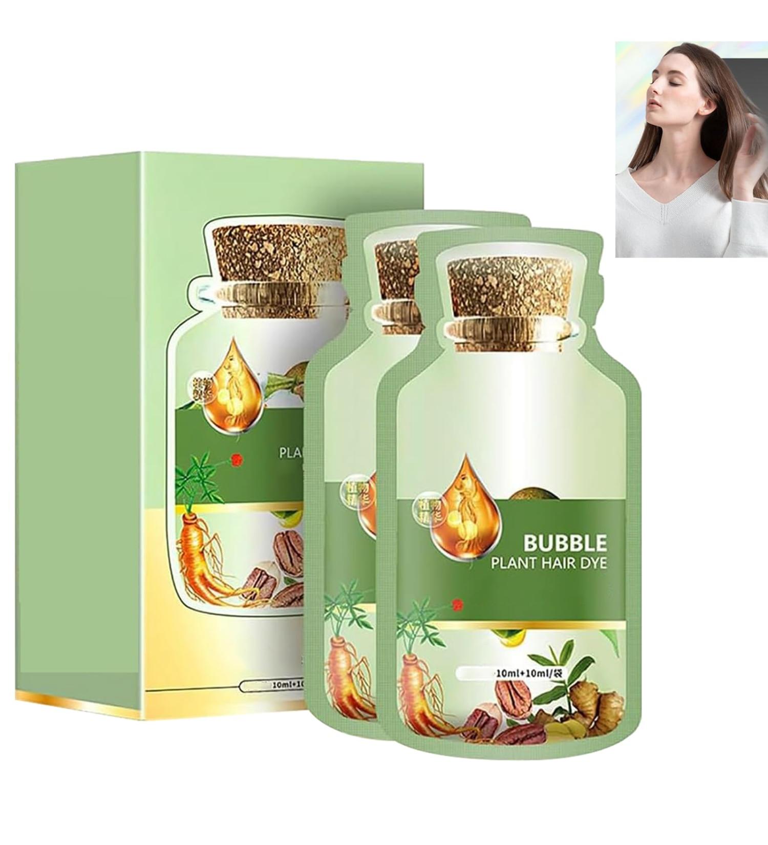 Bubble Plant Hair Dye Bubble Hair Dye New Botanical Bubble Hair Dye Hair Dye Shampoo Natural Plant Hair Dye Bubble Gentle Hair Coloring Natural Hair Color Foam Bubble Shampoo(Chestnut brown) - Buy Online on GoSupps.com
