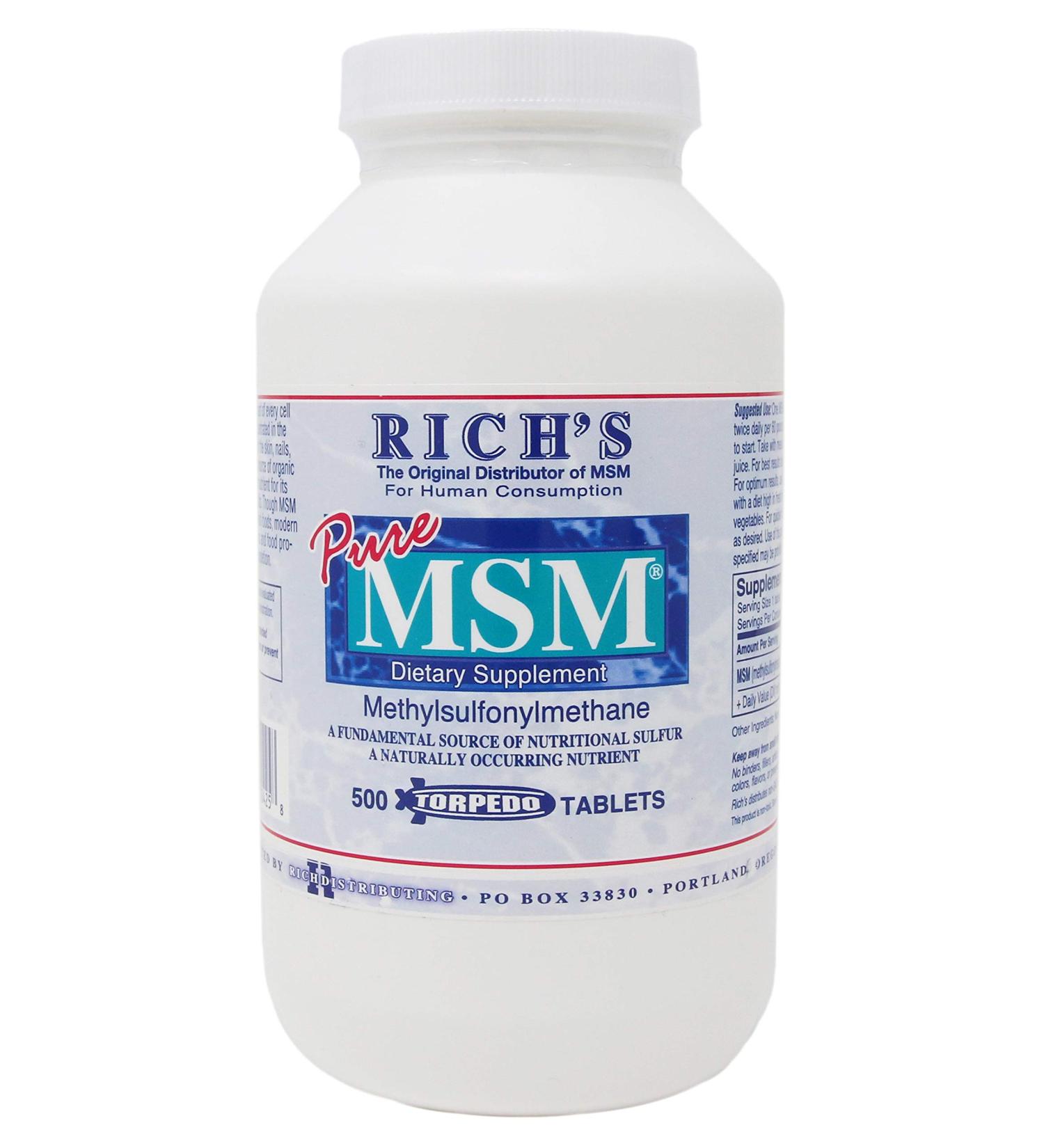 MSM Torpedo Tablets 500 ct - Pack of 1 - Buy Online on GoSupps.com