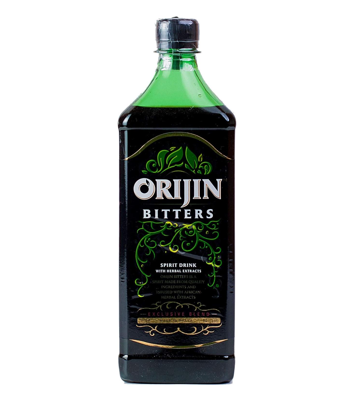 Orijin Bitters 75cl Ghanaian Herbal Spirit Drink Infused with African Herbal Extracts Traditional Digestive and Vitality Tonic 750ml Bottle Made in Ghana Authentic African Bitters