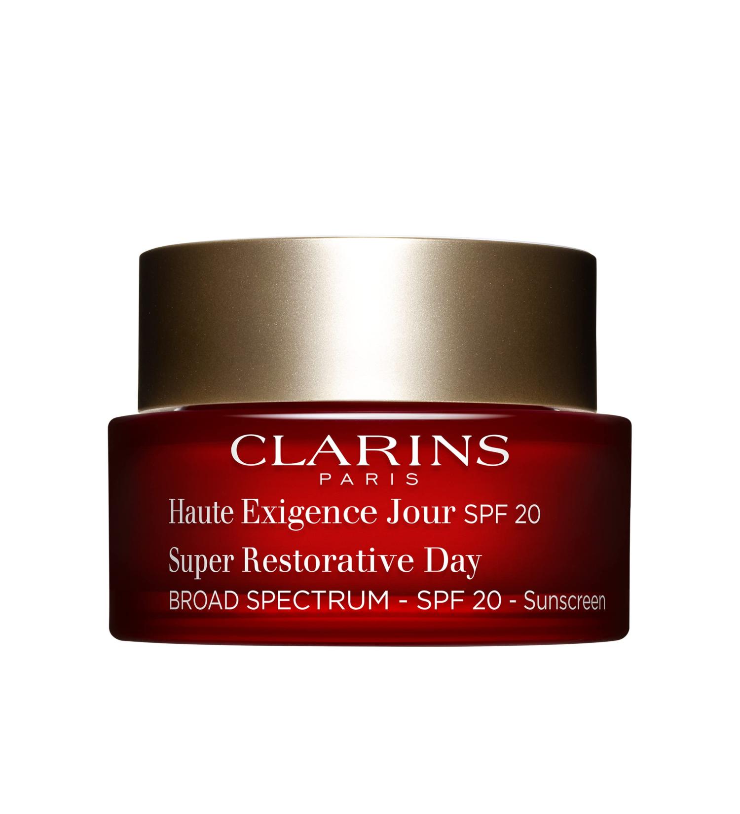 Clarins Super Restorative Day Cream SPF20 | Anti-Aging Moisturizer for Mature Skin | UVA/UVB Protection | Replenishes and Illuminates Skin | Targets Age-related Dullness - Buy Online on GoSupps.com