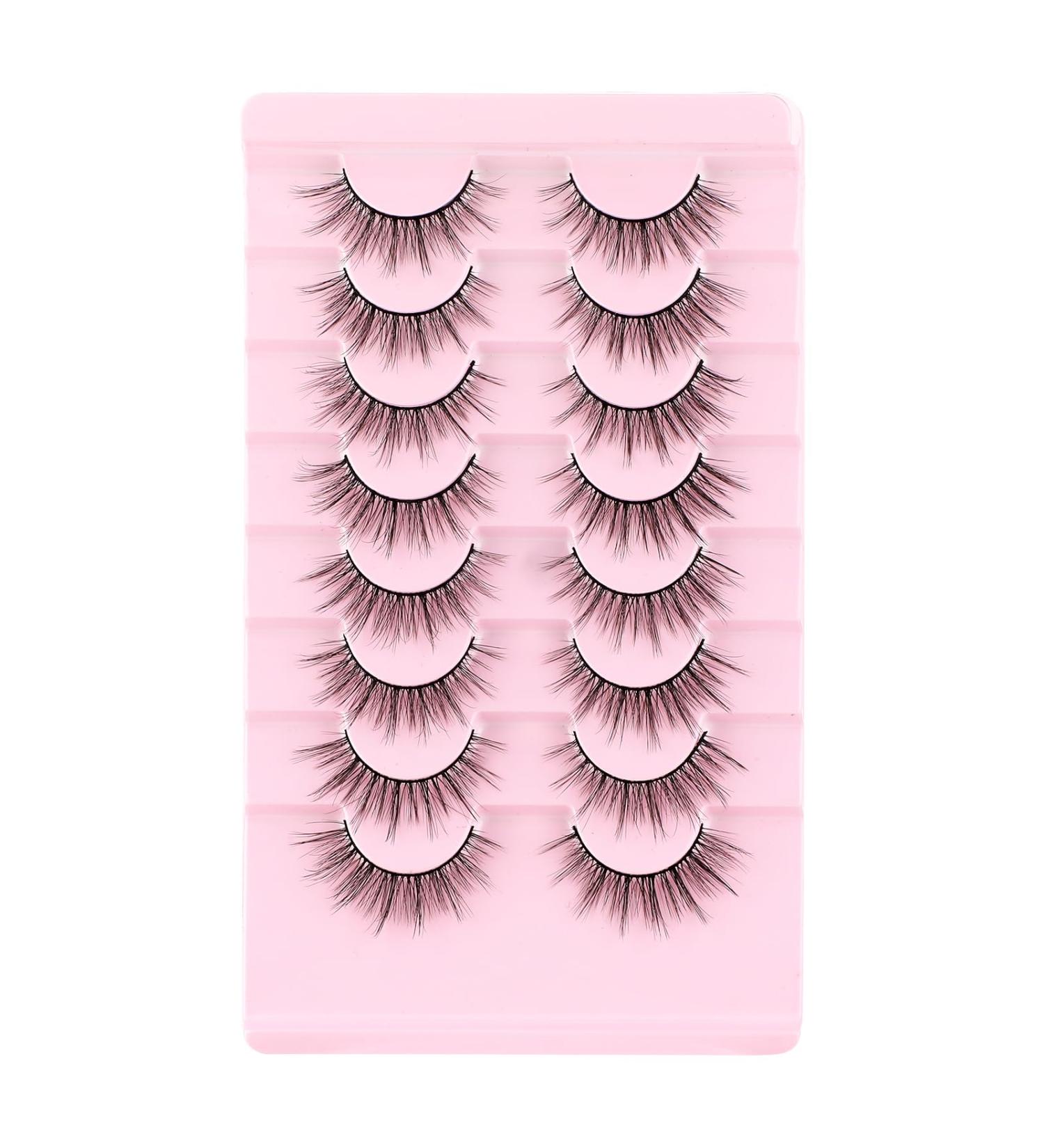 Buy Wispy Fairy Cat Eye False Eyelashes | Fluffy Faux Mink Waterproof & Reusable (8 Pairs - Buy Online on GoSupps.com