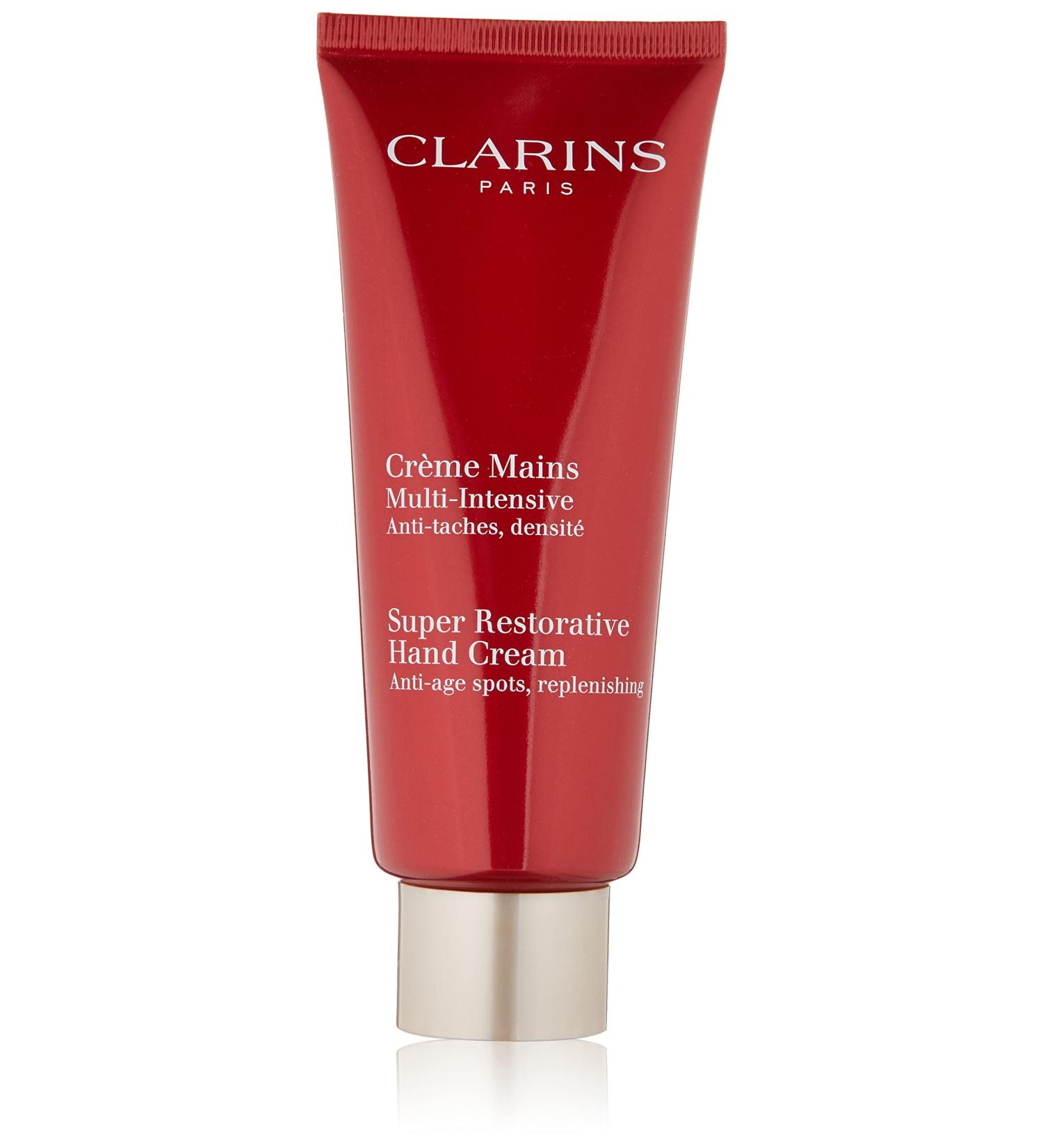 Clarins Super Restorative Hand Cream | Anti-Aging, Dark Spot & Wrinkle Treatment | Youthful Hands with Shea & Mango Butter - Buy Online on GoSupps.com