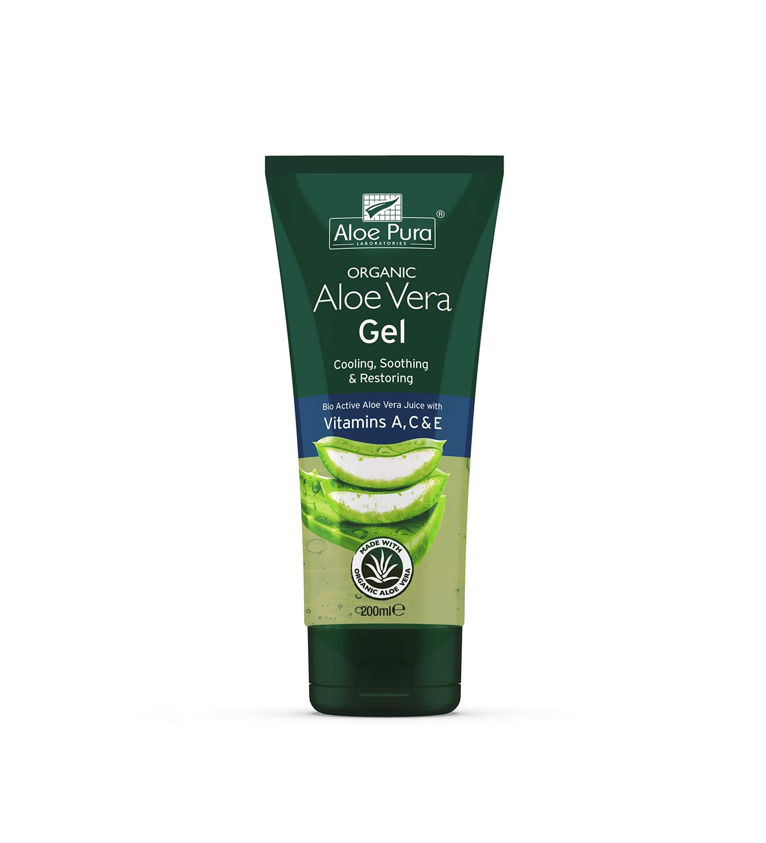 Aloe Pura Organic Aloe Vera Gel with Vitamin A, C & E - 6.8 fl oz - Buy Online on GoSupps.com