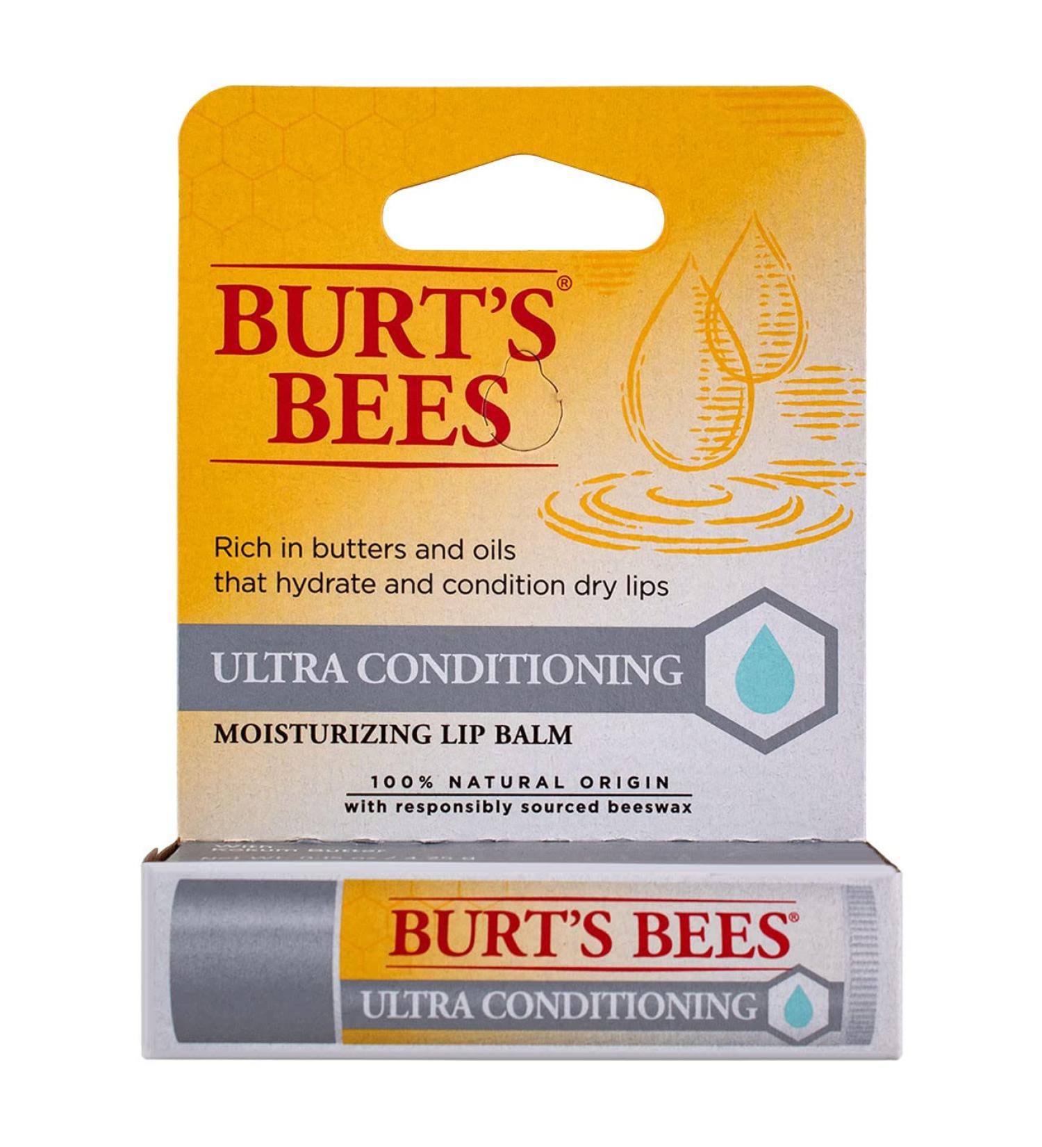 Burt's Bees Ultra Conditioning Lip Balm with Kokum Butter 0.15 oz (Pack of 4) - Hydrating Lip Care Set - Buy Online on GoSupps.com