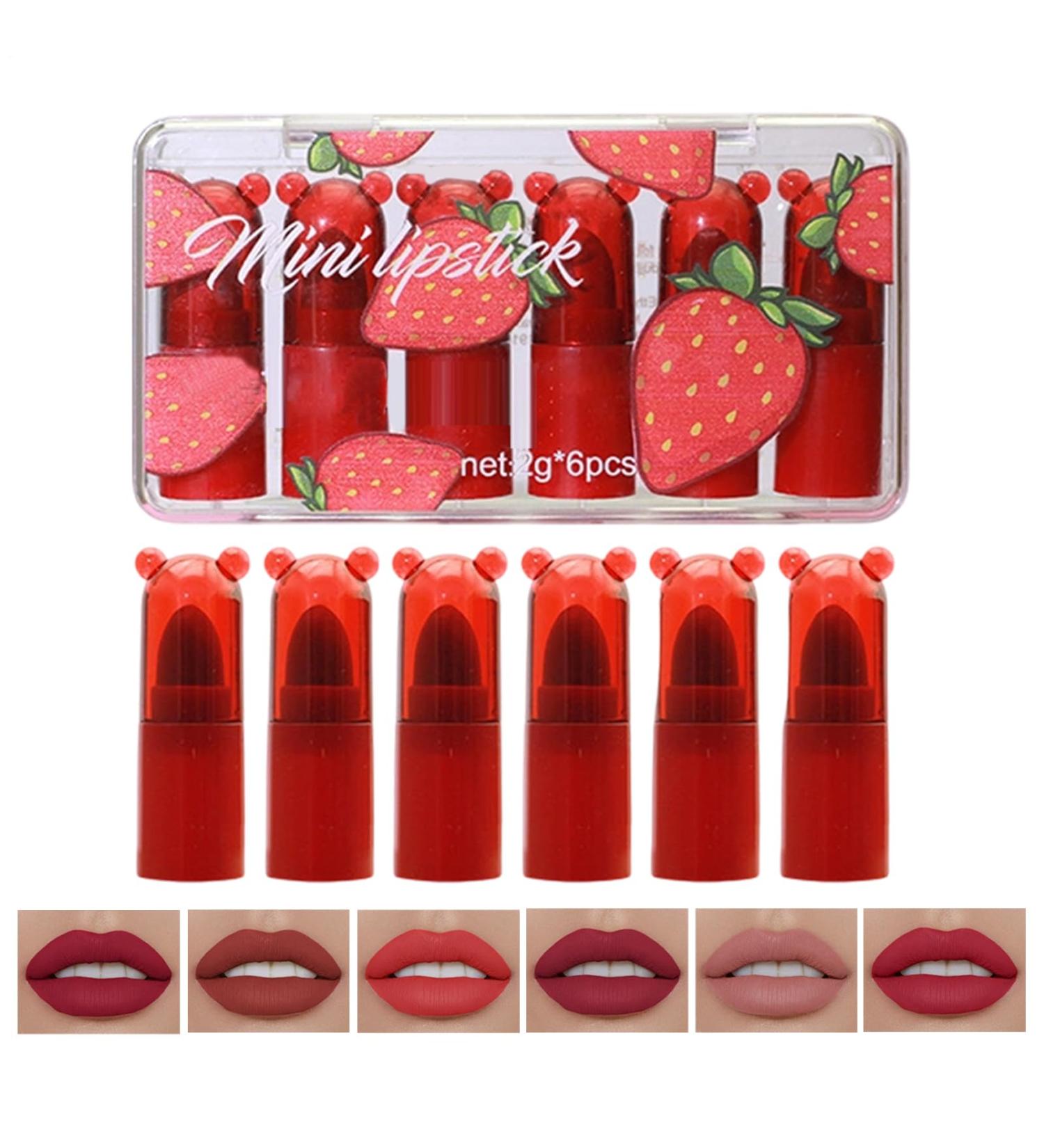 Lipstick Sets For Women | 6 Pieces Long Lasting Matte Lip Gloss Lip Gloss For Young Girls - For Beginners Family Passionate Friends Women Beauty Daily Office - Buy Online on GoSupps.com