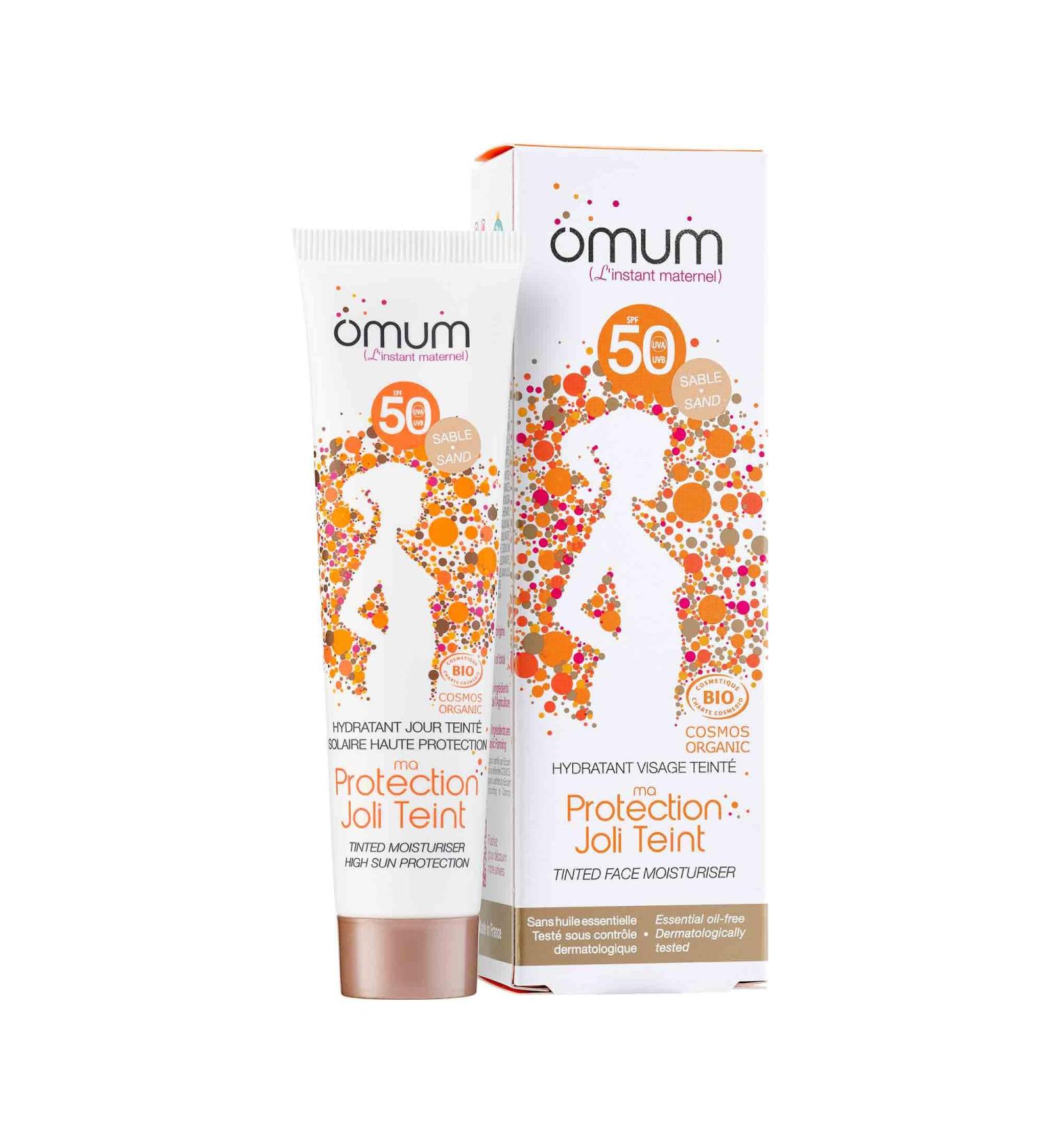 OMUM - Tinted sand facial sunscreen SPF50 40 ml - Ma Protection Joli Teint - Certified organic facial moisturizer - Anti-UVA/UVB protection - Made in France Vegan Pregnancy and breastfeeding compatible - Buy Online on GoSupps.com