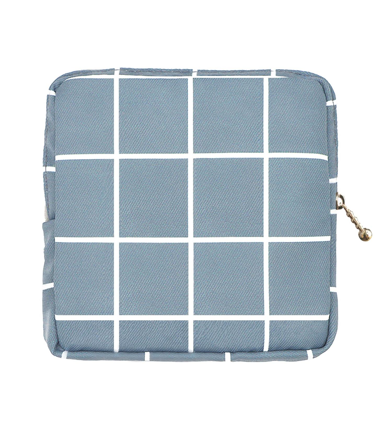 Period Bag for Teen Girls Sanitary Napkin Storage Bag Portable Menstrual Pad Tampon Zipper Bags Pouch Feminine Menstruation First Period Bag for Teen Girls Ladies (Grey Plaid) A_Gray Plaid - Buy Online on GoSupps.com
