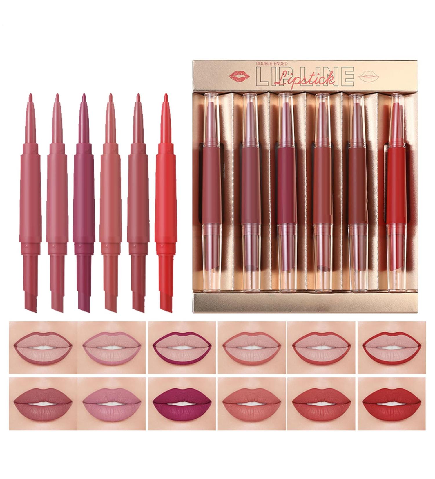  CGACCSD Set of 6 dual-point lip liner pencils Dual function for lips and contour matte and glossy Defines the lip and delivers rich color Ideal for parties weddings and social occasions - Buy Online on GoSupps.com
