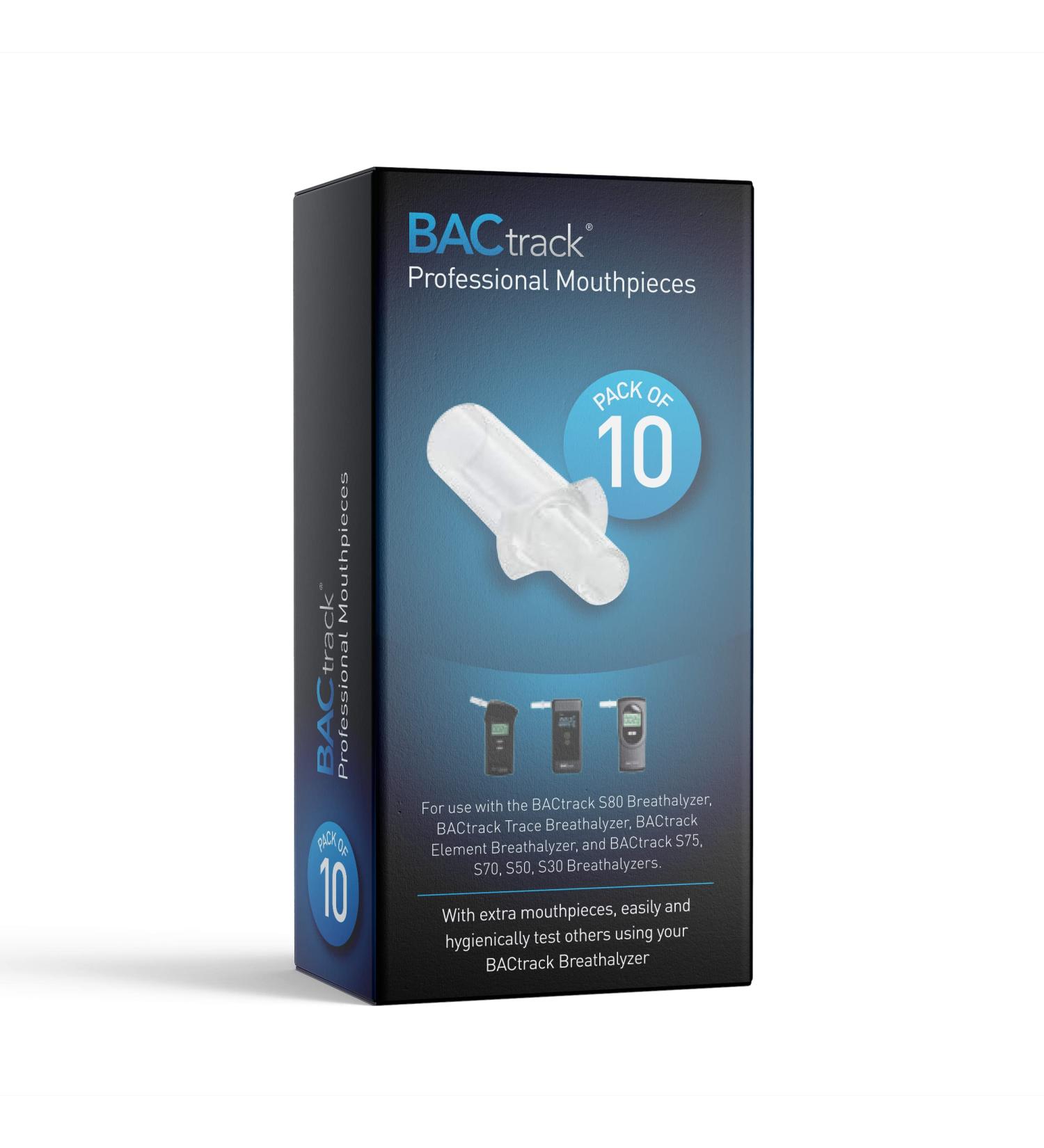 BACtrack Professional Breathalyzer Mouthpieces (10 Count) | Compatible with BACtrack S80, Trace, Scout, Element & S75 Testers - Buy Online on GoSupps.com