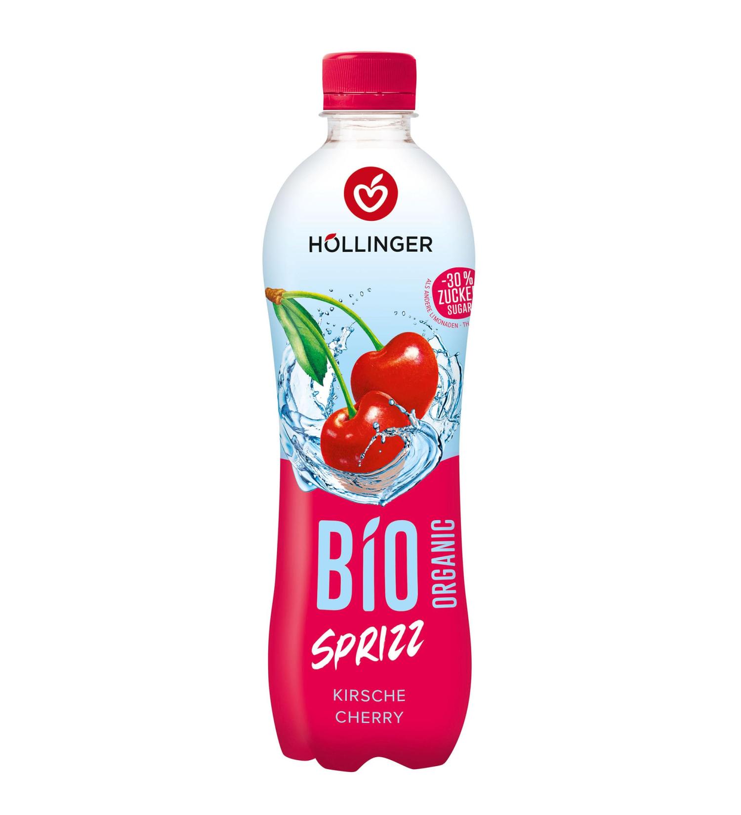 H LLINGER Bio Spritz Kirsche Boisson P tillante V g talienne Sans Sucre Ajout Bouteille PET 500ml Saveur Cerise (Lot de 6) Pack of 6 - Buy Online on GoSupps.com