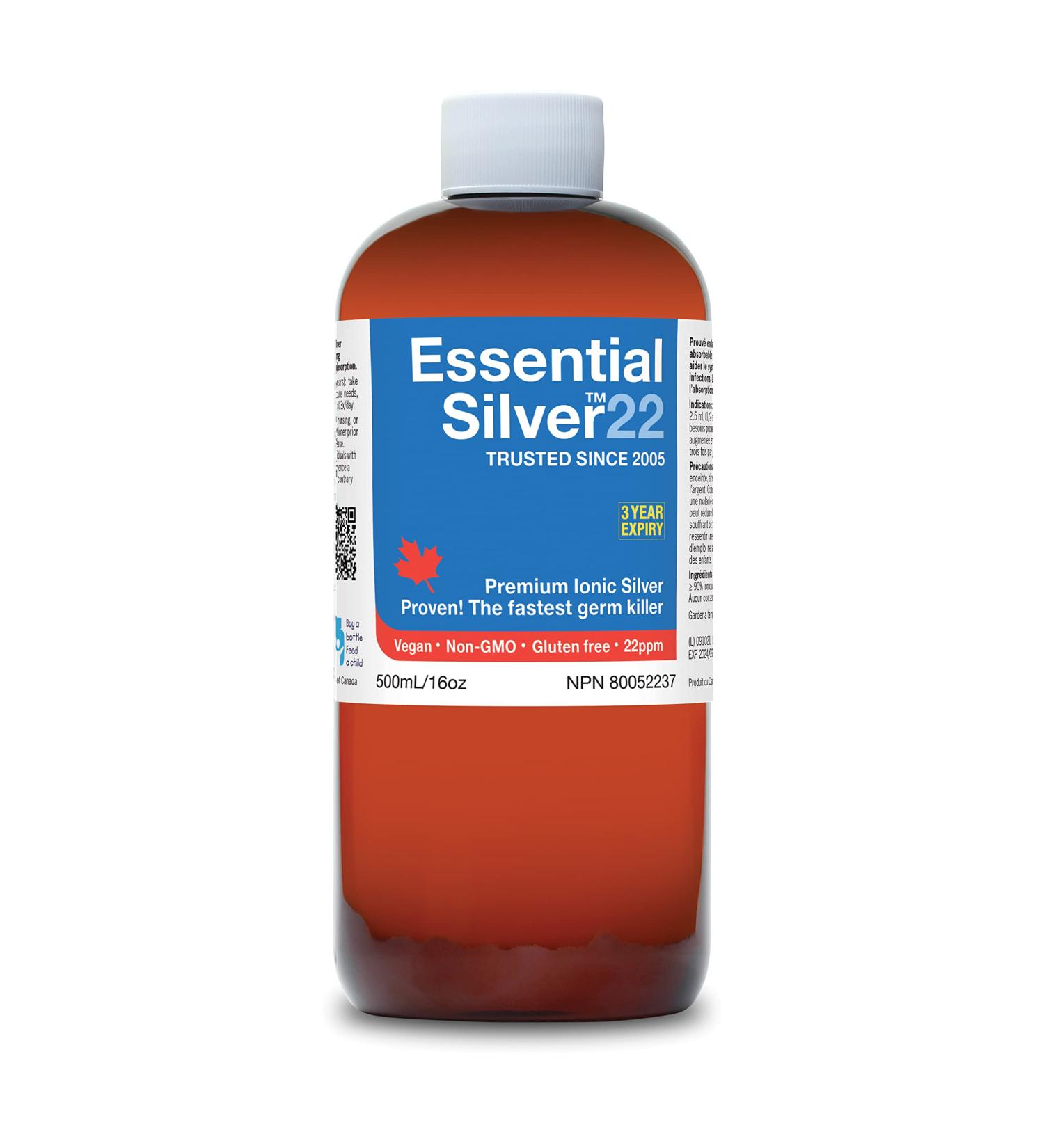 Jardine Naturals Essential Silver Extra Strength 22 ppm 500 ml - Buy Online on GoSupps.com