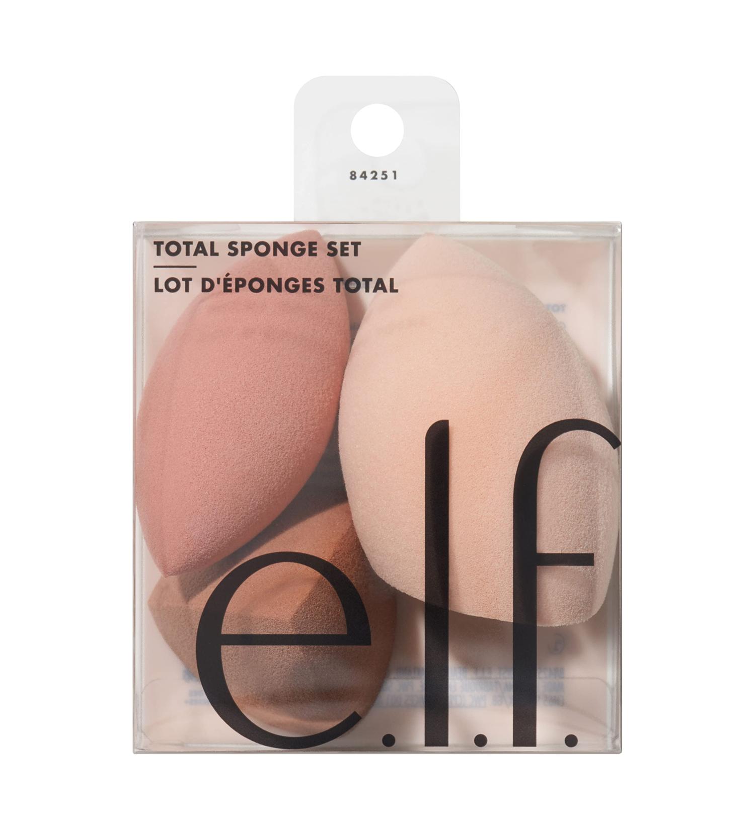 e.l.f. Total Sponge Set Vegan & Cruelty-Free Makeup Sponges for Flawless Blending of Powder and Liquid Products - Buy Online on GoSupps.com