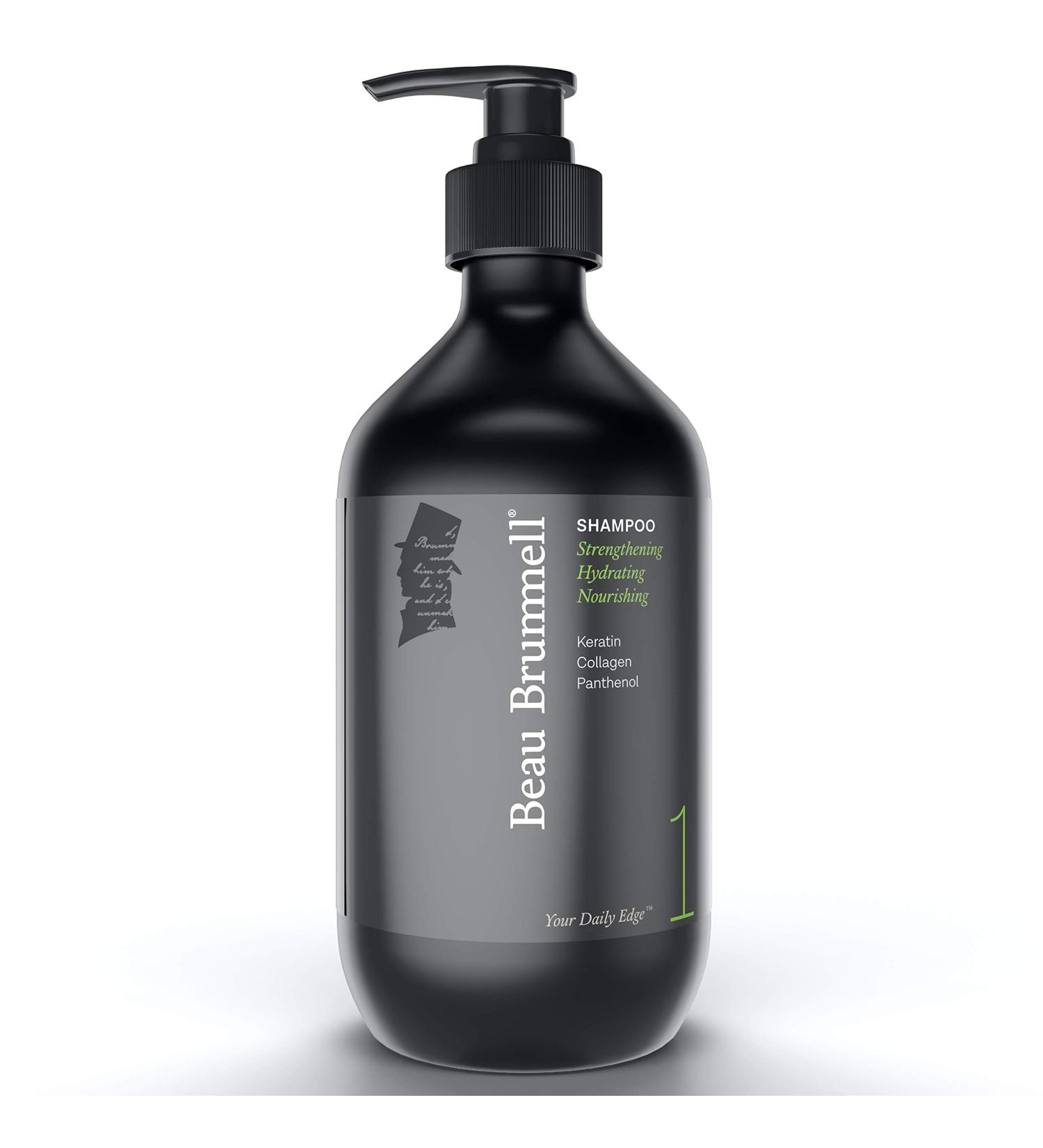 Buy Beau Brummell Low-Foaming Shampoo for Men - Luxury Sulfate Free Keratin & Collagen 16.9 OZ - Strengthen & Protect Hair - Made in USA - Buy Online on GoSupps.com