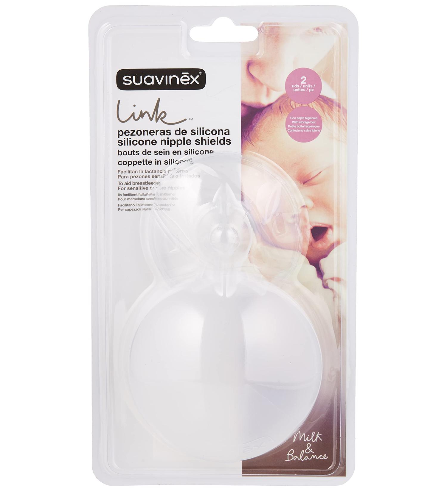 Suavinex 3304105 - Nipple protectors pack of 2/transparent