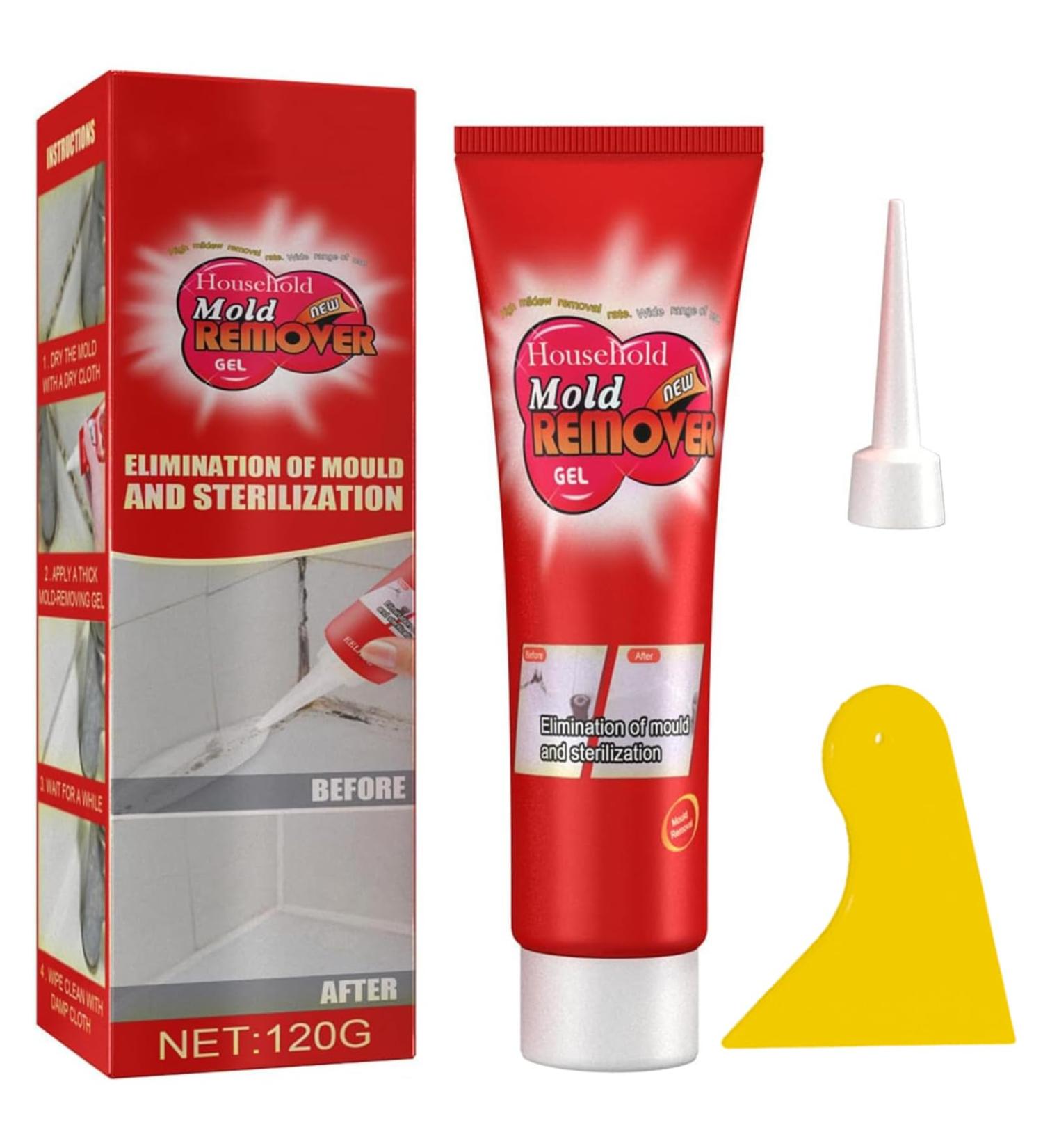 FEXPDL Gel Mould Remover mold remover spray black mould remover Deep Mould Remover Gel for Bathroom Kitchen Household Cleaning Solution for Wall Tiles Grout and Sink With Scraper. - Buy Online on GoSupps.com