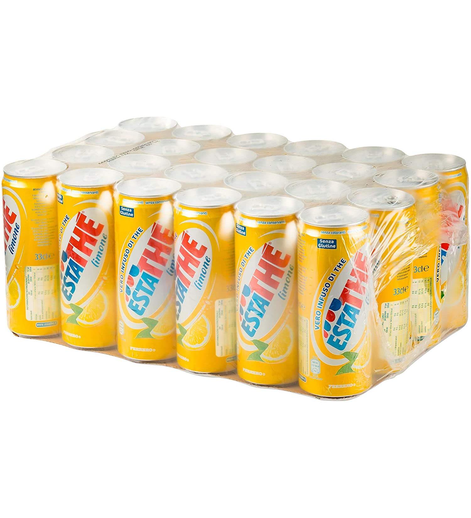 Ferrero Estathe lime 24x033l can of iced lemon tea