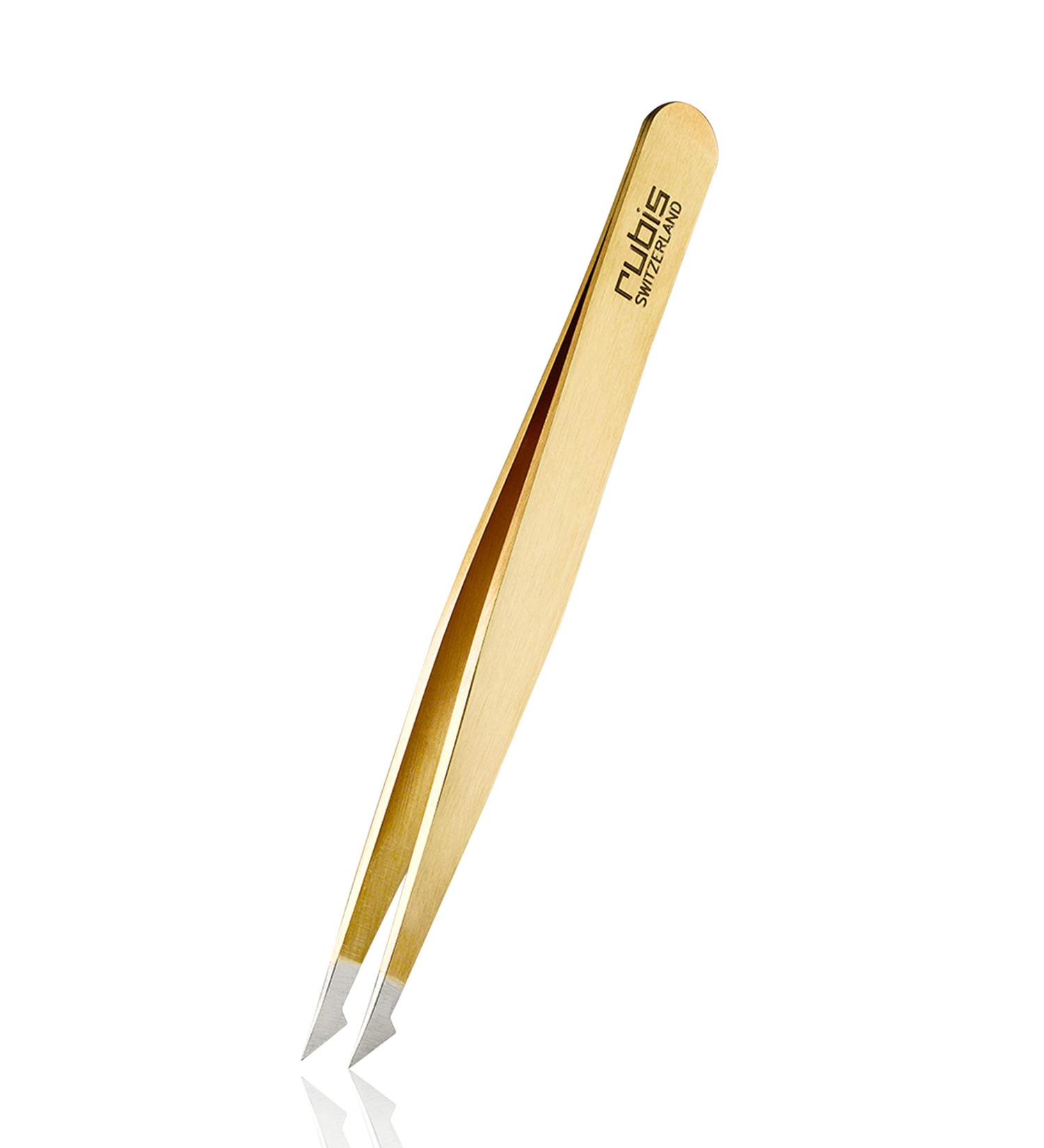 Shop Rubis Evolution 2in1 Tweezers - Pointed & Fine for Splinters Ingrown Hair & Eyebrows - Premium Gold Quality - International Shipping Available - Buy Online on GoSupps.com