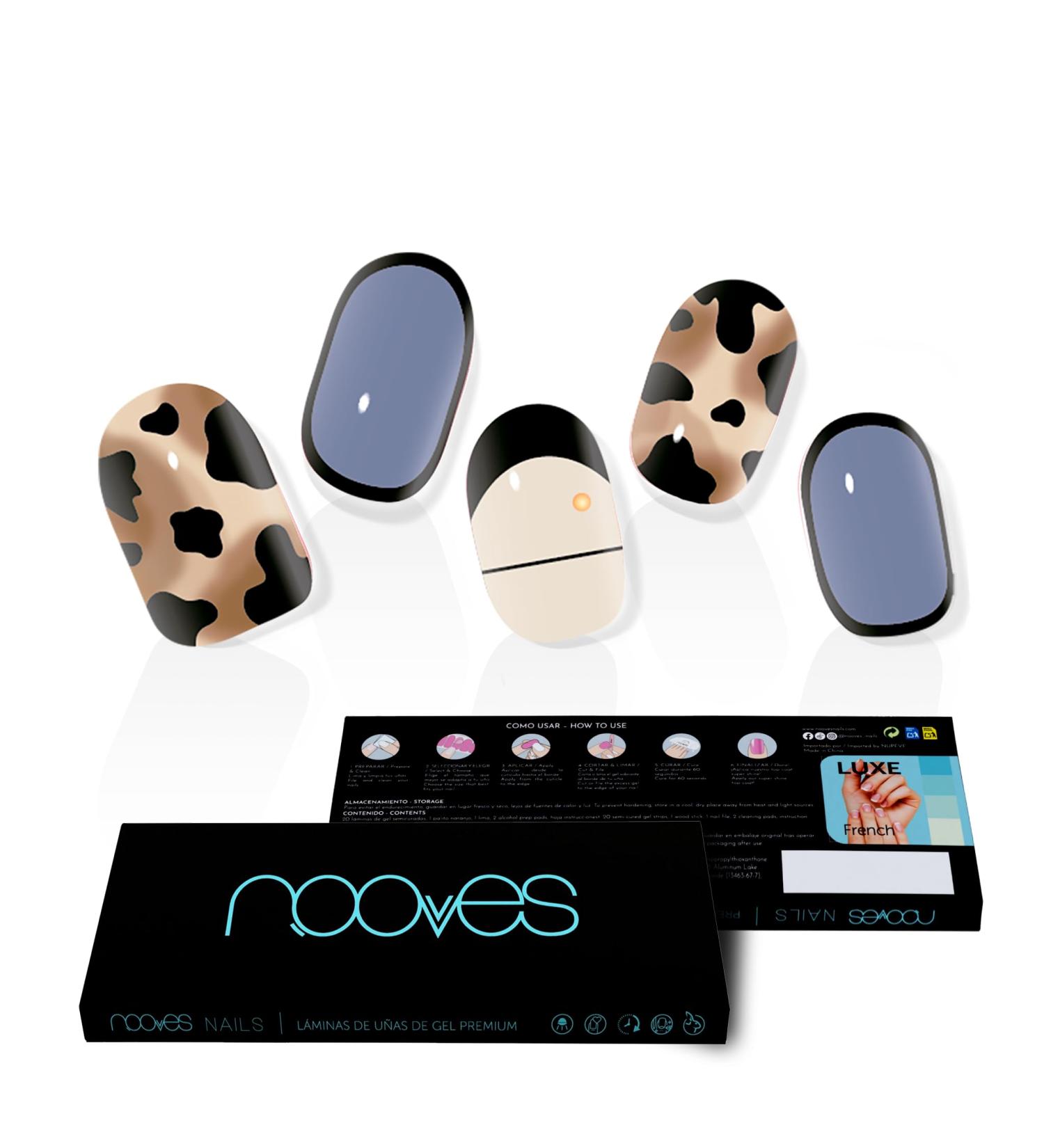  NOOVES NOOVES NAILS Premium Precurated Gel Nail Sheets - Cheetah Passion - Nail Art | Semi-Permanent Gel Nail Strips | Semi-Permanent Gel Nail Stickers | Gel Nail Stickers | Gel Nails - Buy Online on GoSupps.com