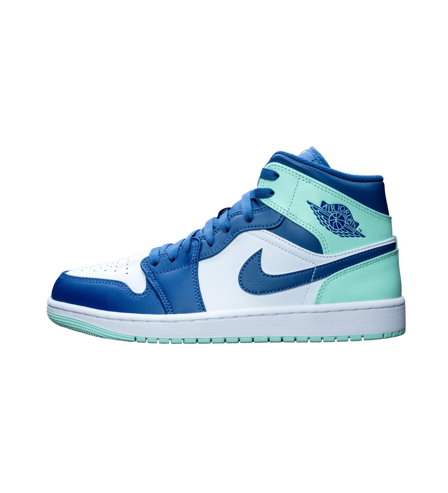 Nike Air Jordan 1 Mid Sneaker - Mystic Navy/Mint Foam-White | Men's Size 11 - Buy Online on GoSupps.com