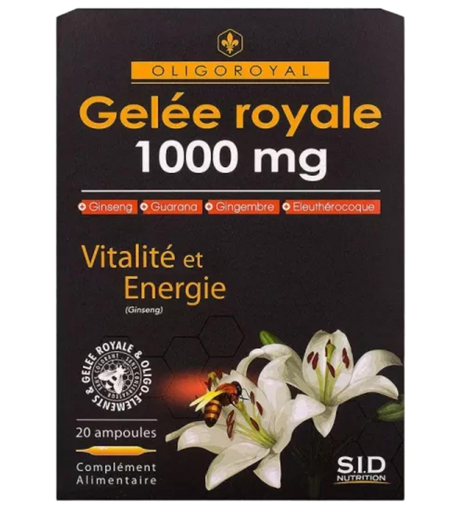 Oligoroyal Gel e Royale 1000 mg Vitalit et nergie 20 Ampoules