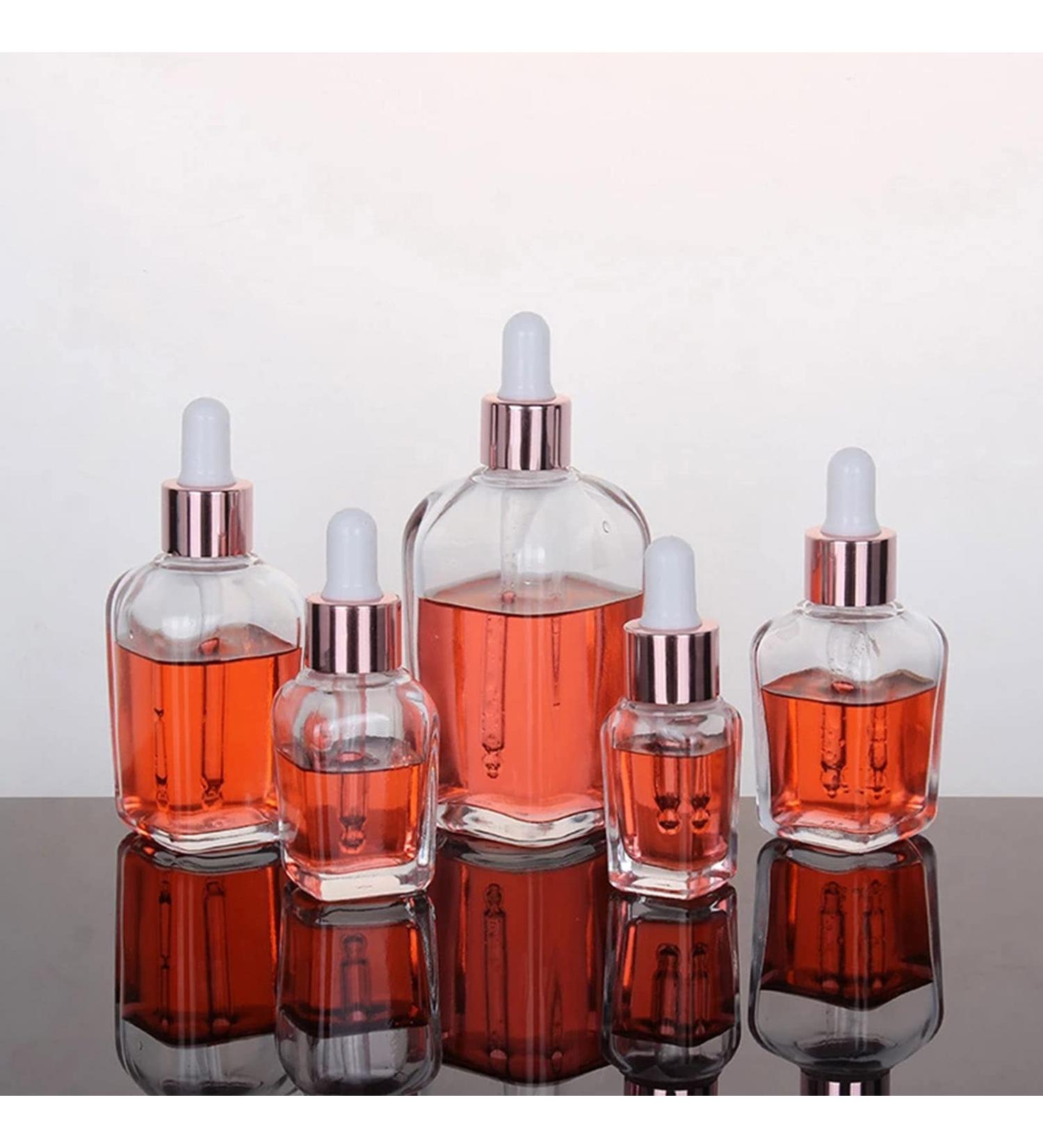 WZCXYX 5pcs 10ml-100ml Transparent Tubes Dropper Bottles Aromatherapy Liquid for Massage Essential Massage Pipette Reducible Bottles Rose Gold Gold - Buy Online on GoSupps.com