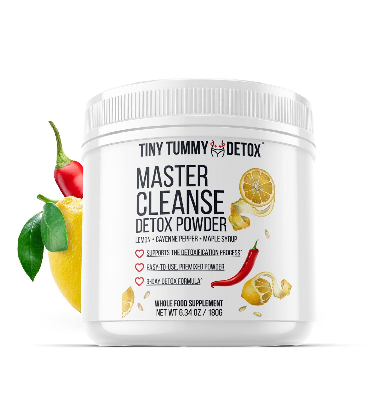 Tiny Tummy Master Cleanse Lemonade Diet - 3 Day Plant-Based Juice Cleanse Detox Powder Supplement - Lemon Maple Syrup & Cayenne - 6.34oz - Buy Online on GoSupps.com