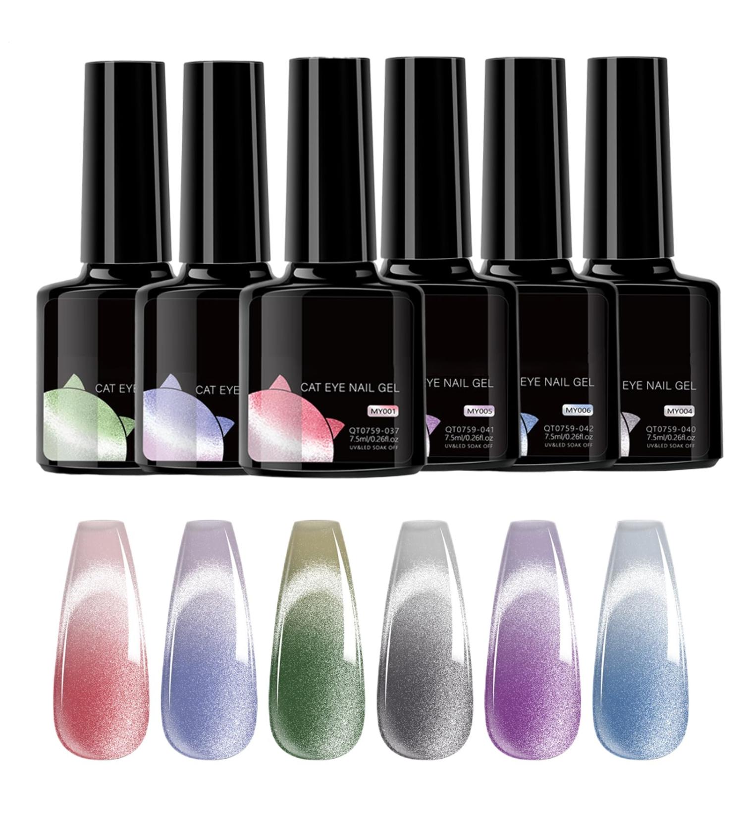 Gel Nails | Heat-Sensitive Gel Nails | 6 Easy-to-Apply Manicure Lasts 21 Days Ideal for Travel Beach Wedding - Buy Online on GoSupps.com