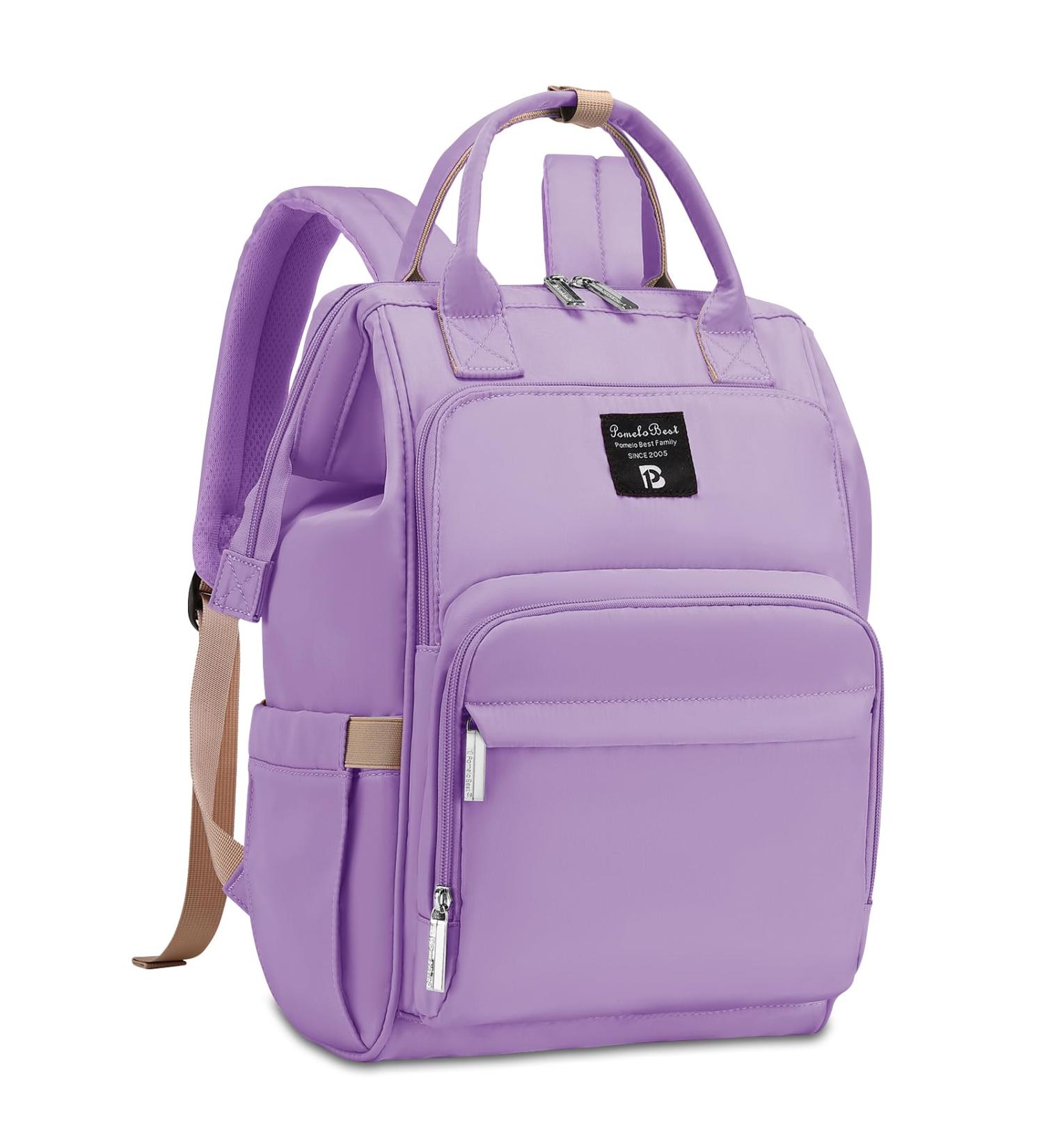 Pomelo Baby Diaper Backpack - Large Capacity Nappy Bag with Changing Pad (Lavender) for On-the-Go Care - Buy Online on GoSupps.com