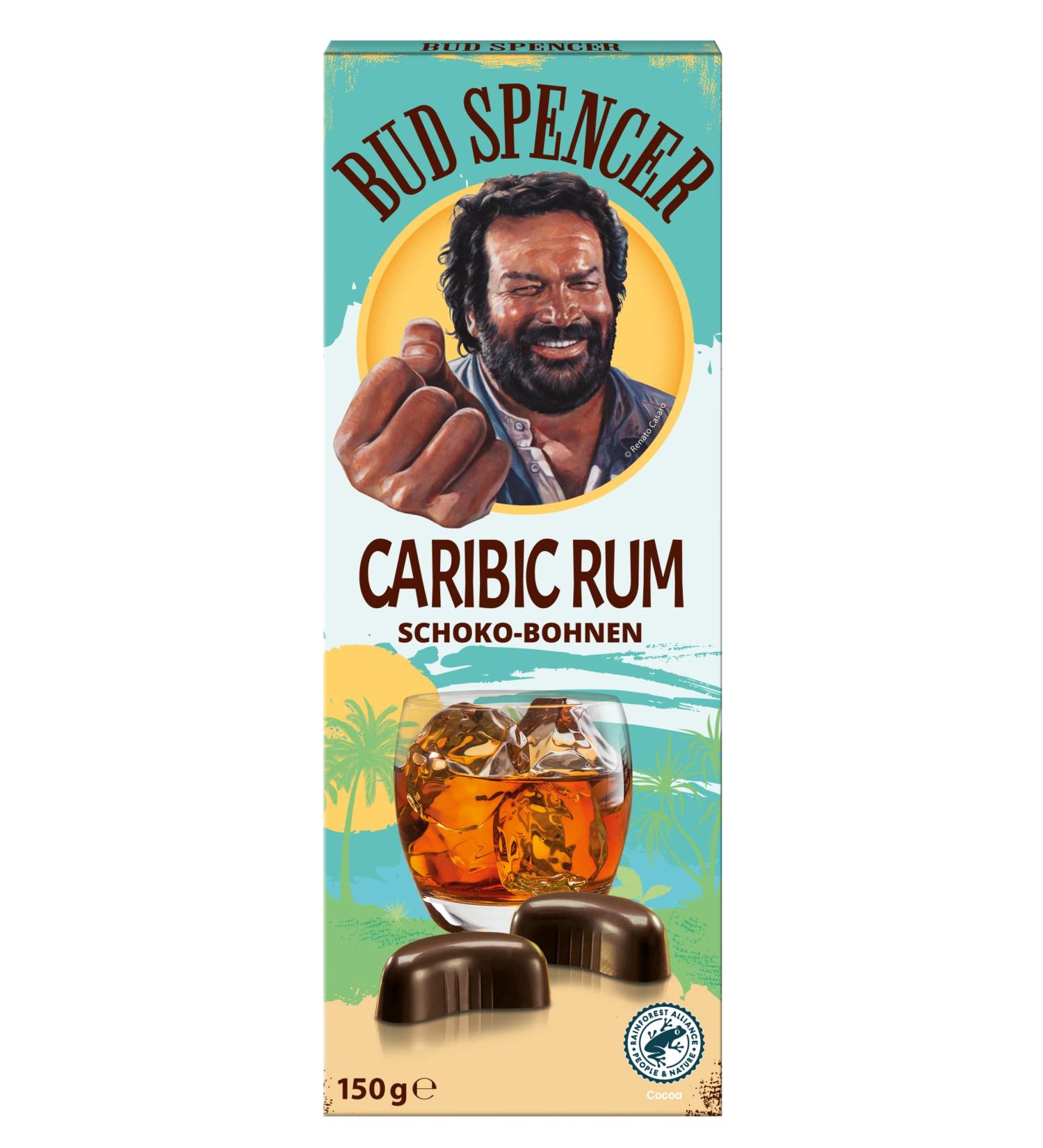 Buy Piast Bud Spencer Caribic Rum Chocolate Beans - Dark Chocolate with Sustainable Cocoa - 150g Delicacy from the Caribbean - Buy Online on GoSupps.com