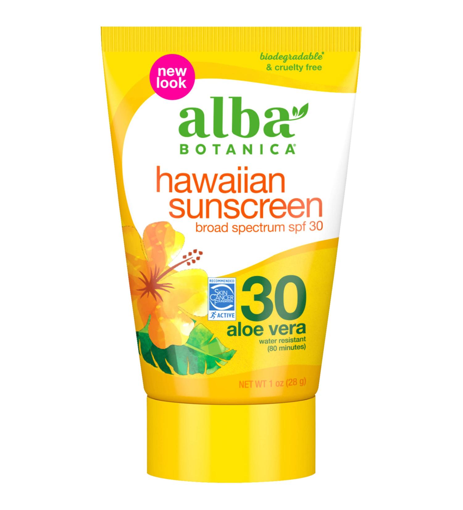 Alba Botanica Hawaiian Sunscreen SPF 30 - Aloe Vera - 1 Oz (Packaging May Vary) - Buy Online on GoSupps.com