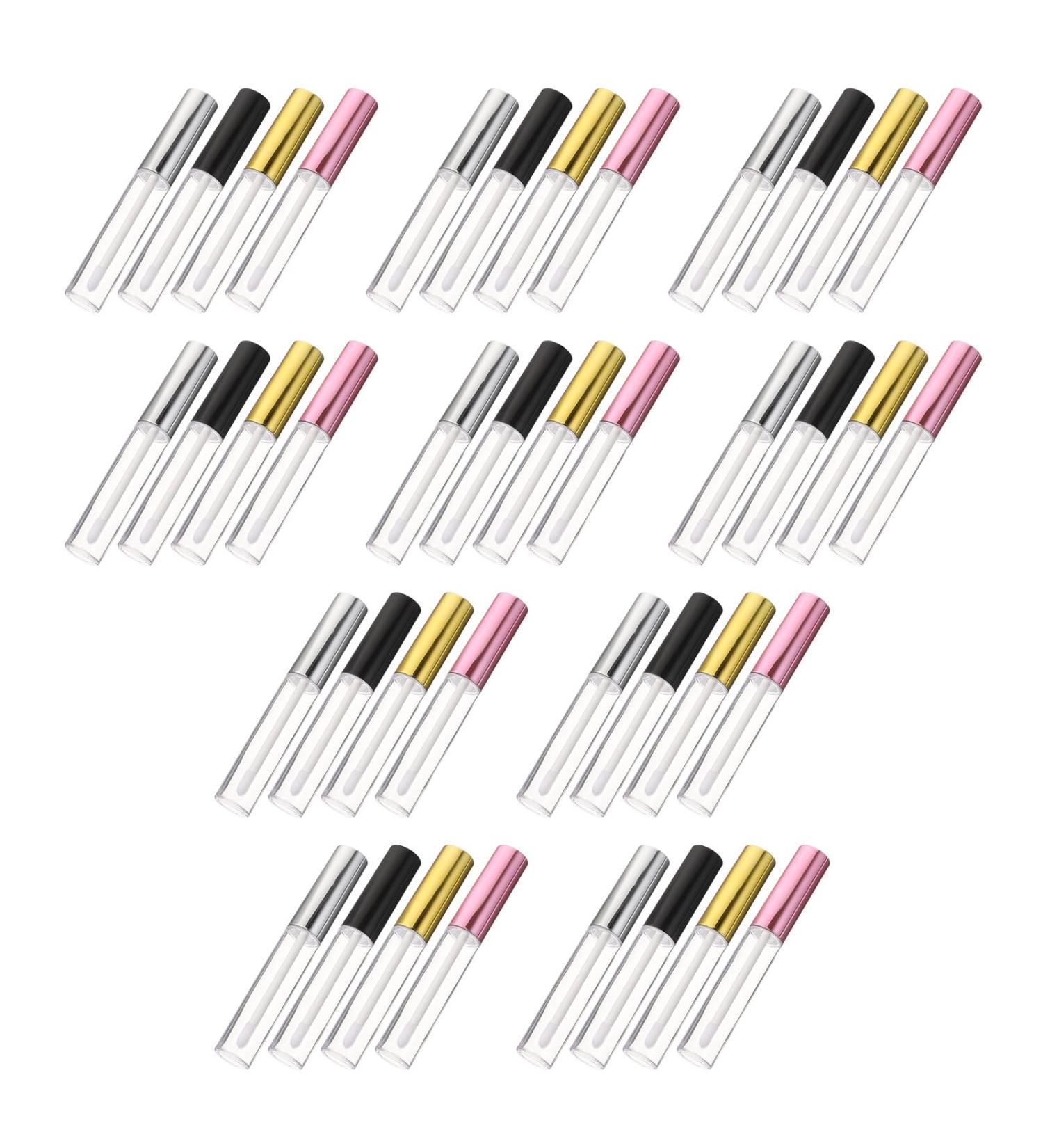 VICASKY Lot De 40 Tubes Vides Pour Brillant L vres 10 Ml Contenants Transparents Avec Brosse R utilisables Diy Voyage Professionnels Cosm tiques - Buy Online on GoSupps.com