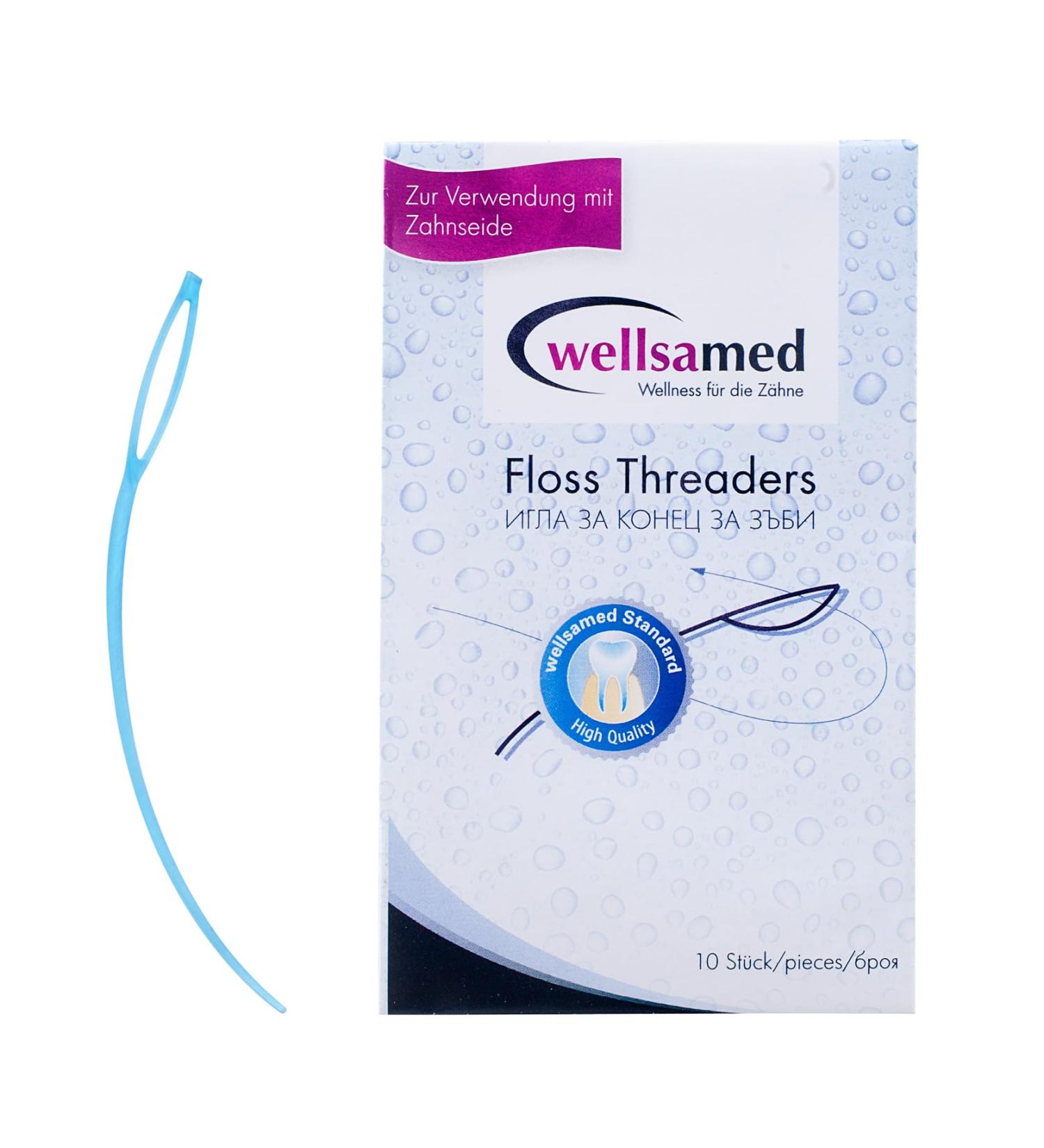 Buy Wellsamed Dental Floss Threaders - 10 Pack for Braces Bridges & Implants | Tasteless & Easy to Use - International Shipping Available - Buy Online on GoSupps.com