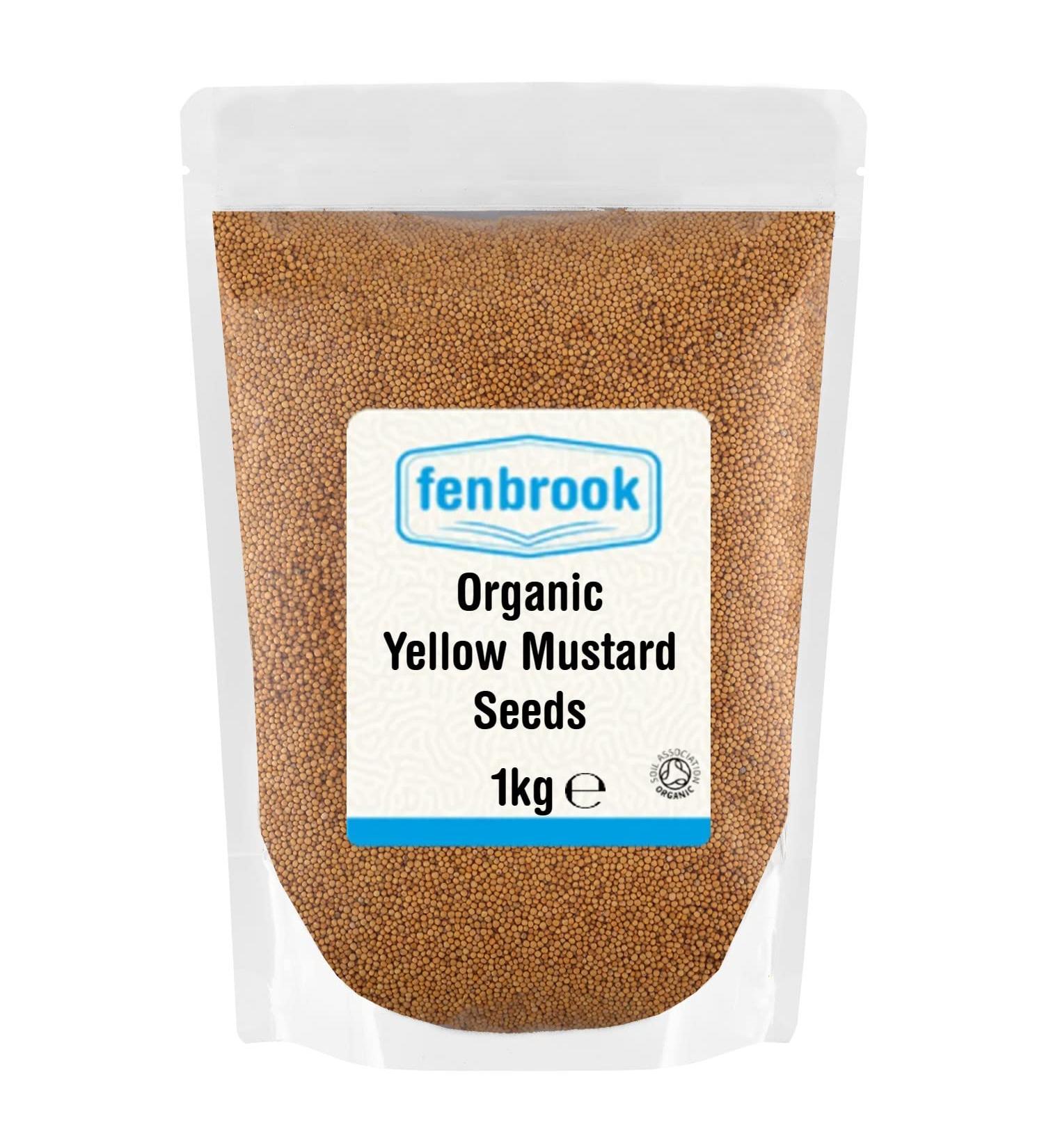 Organic Yellow Mustard Seeds 1kg | Certified Organic by Fenbrook Organic - Buy Online on GoSupps.com
