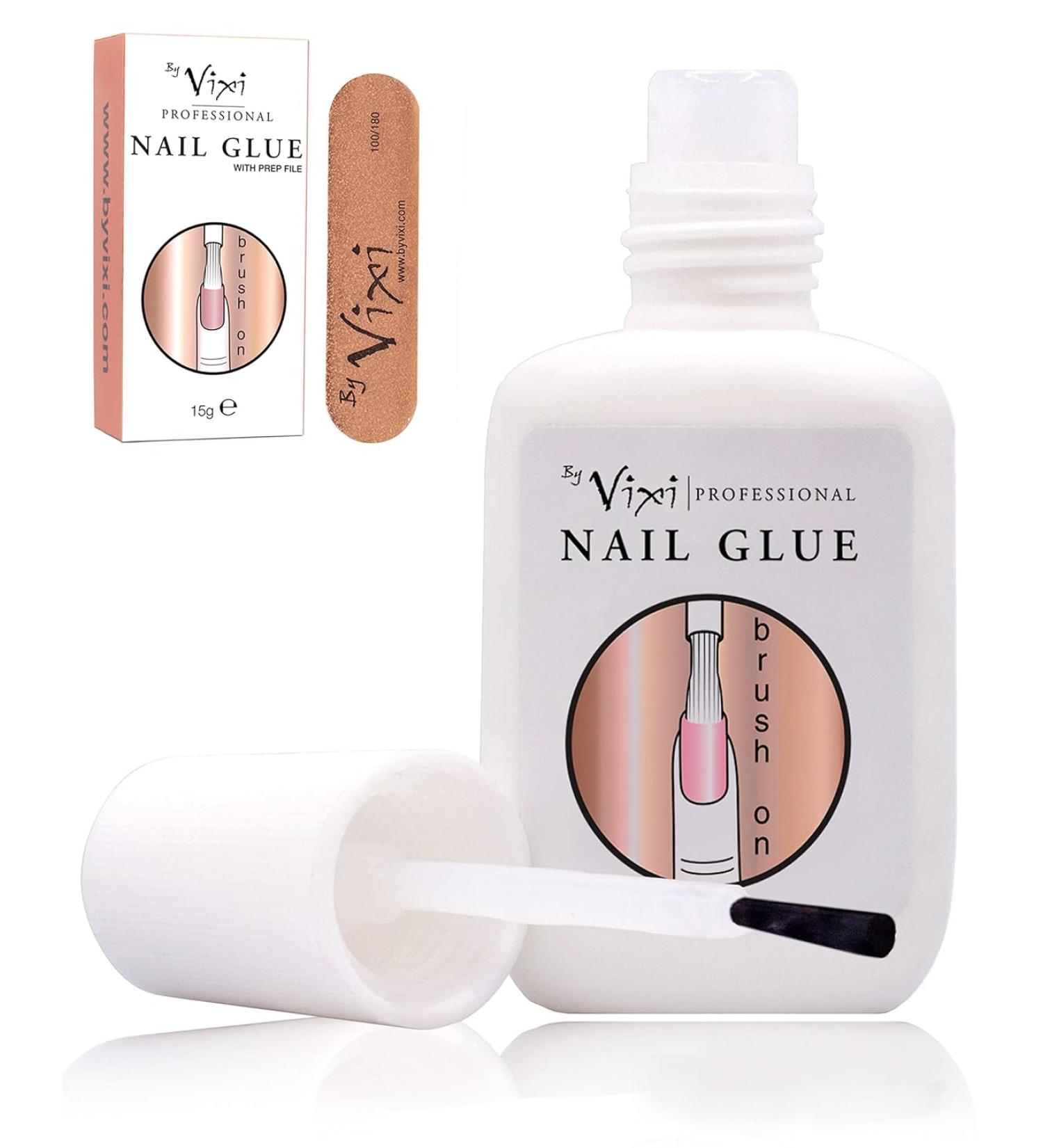By Vixi Extra Strong Nail Glue with Brush and Nail - 15g - Buy Online on GoSupps.com