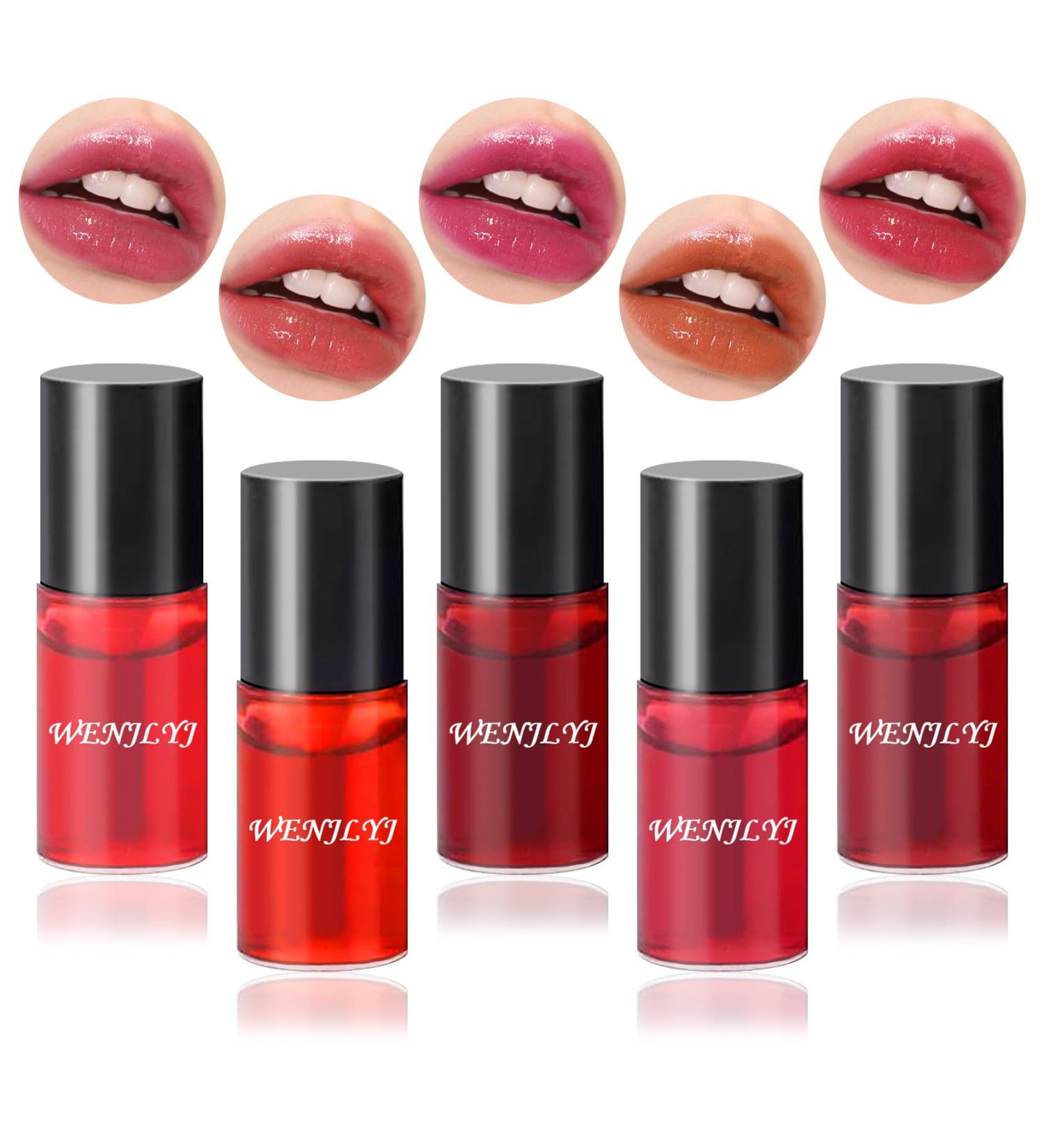5 Colors Lip Tint Stain Set - Waterproof Long-Lasting & Moisturizing Lip & Cheek Tint for Women | Hydrating Glossy Liquid Lipstick Kits - Buy Online on GoSupps.com
