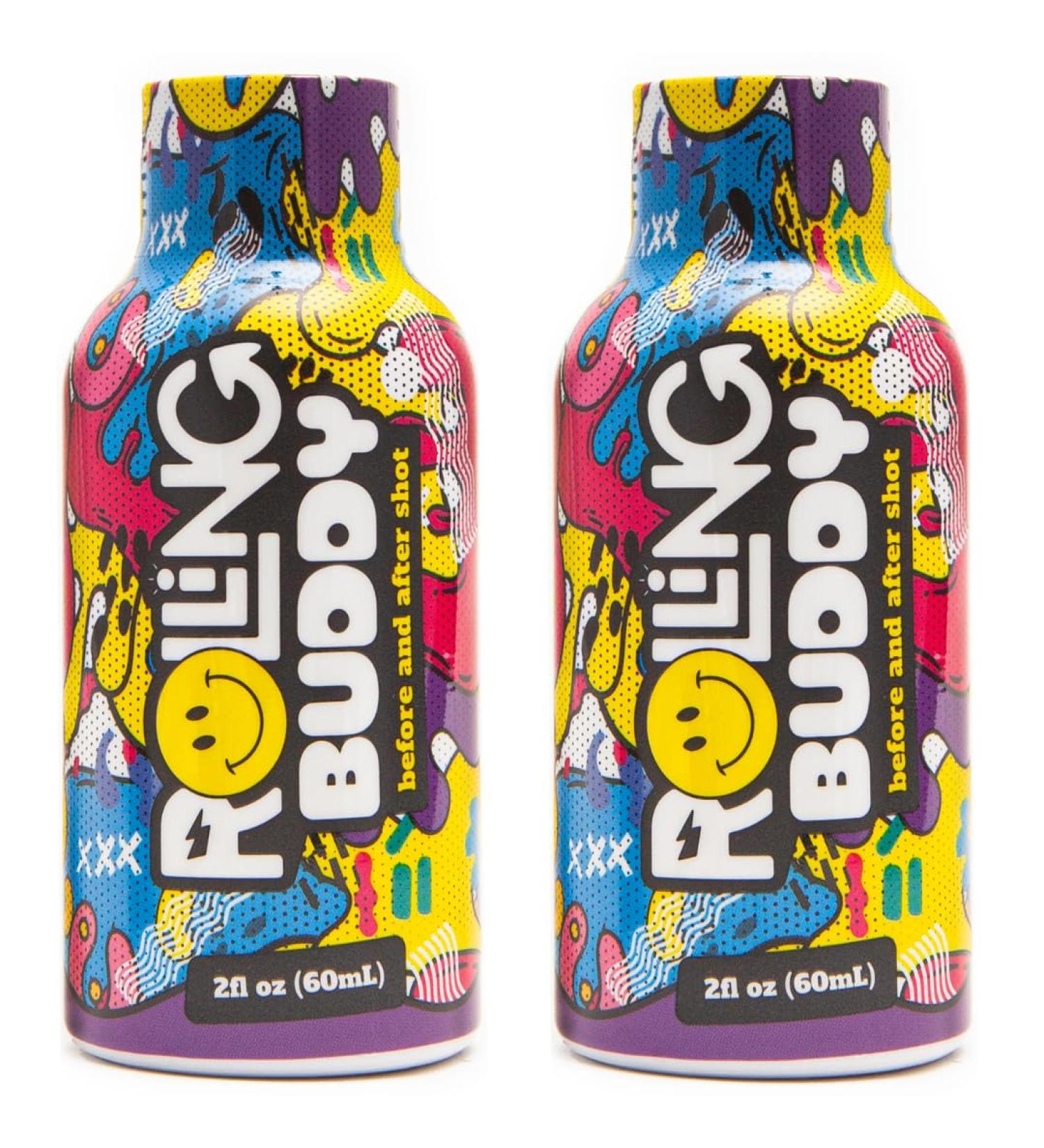 ROLLING BUDDY Pre and Post Rave Recovery Shot - Rave Safely No 5HTP Jaw Clench Relief Essential Vitamins for Brain & Body Protection Before and After Rave Antioxidant Shot 2-Pack (1) - Buy Online on GoSupps.com