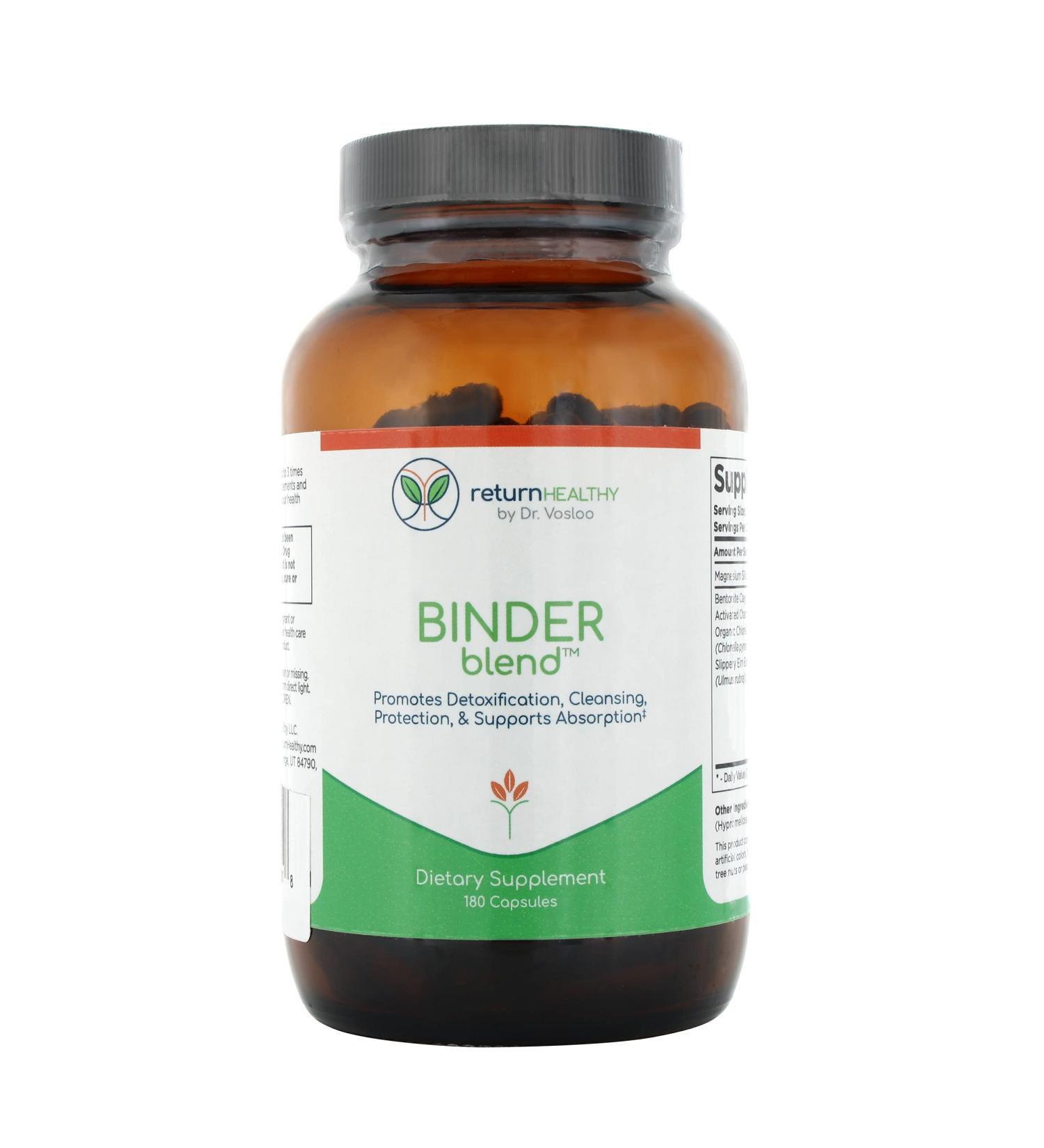 Return Healthy Binder Blend - 180 Toxin Binder Detox Capsules for Gut Health & Immunity - Buy Online on GoSupps.com