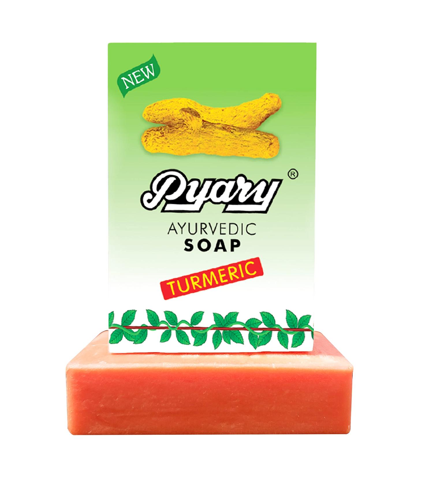 Turmeric Soap: Hand Crafted Vegan Ayurvedic Bar Soap - Pack of 12 Bars (31.7 Oz) - Buy Online on GoSupps.com