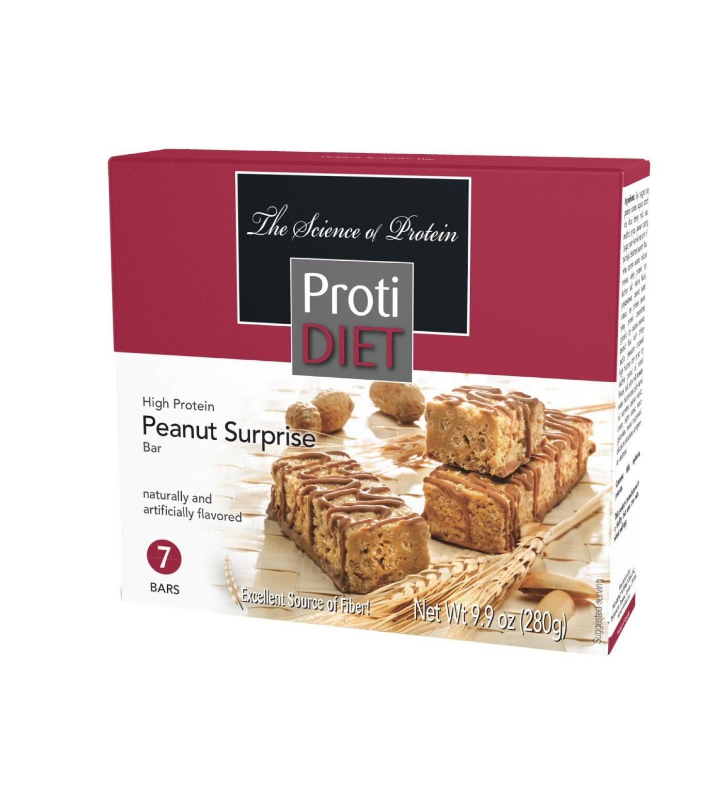 Protidiet Peanut Surprise High Protein Bar 9.9 oz - Box of 7 - Buy Online on GoSupps.com