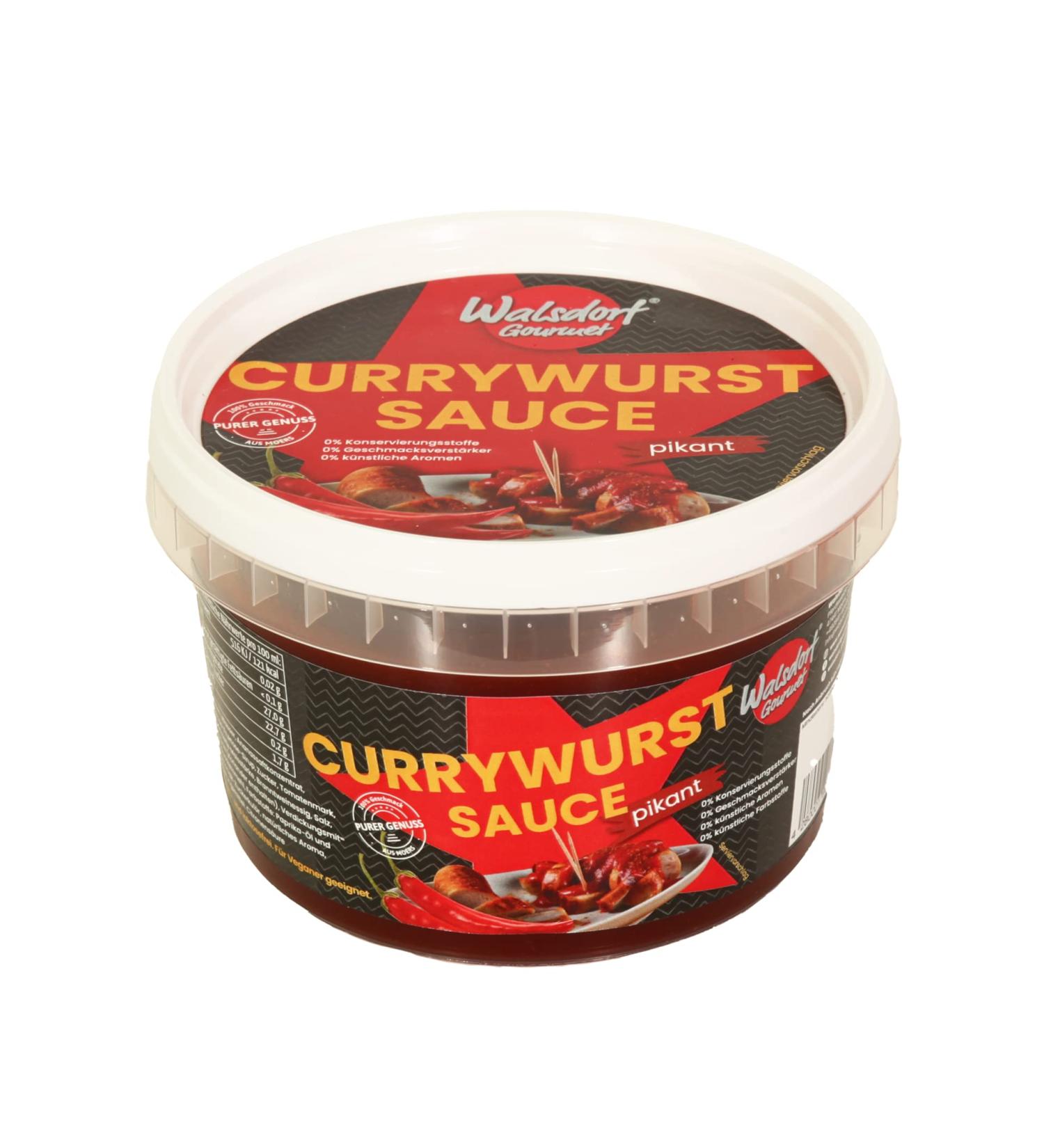 Walsdorf gourmet currywurst sauce 500g/curry sauce made of high-quality ingredients & vegan/piquant currywurse sauce/curry ketchup without flavor enhancer 500 g (1 Pack)