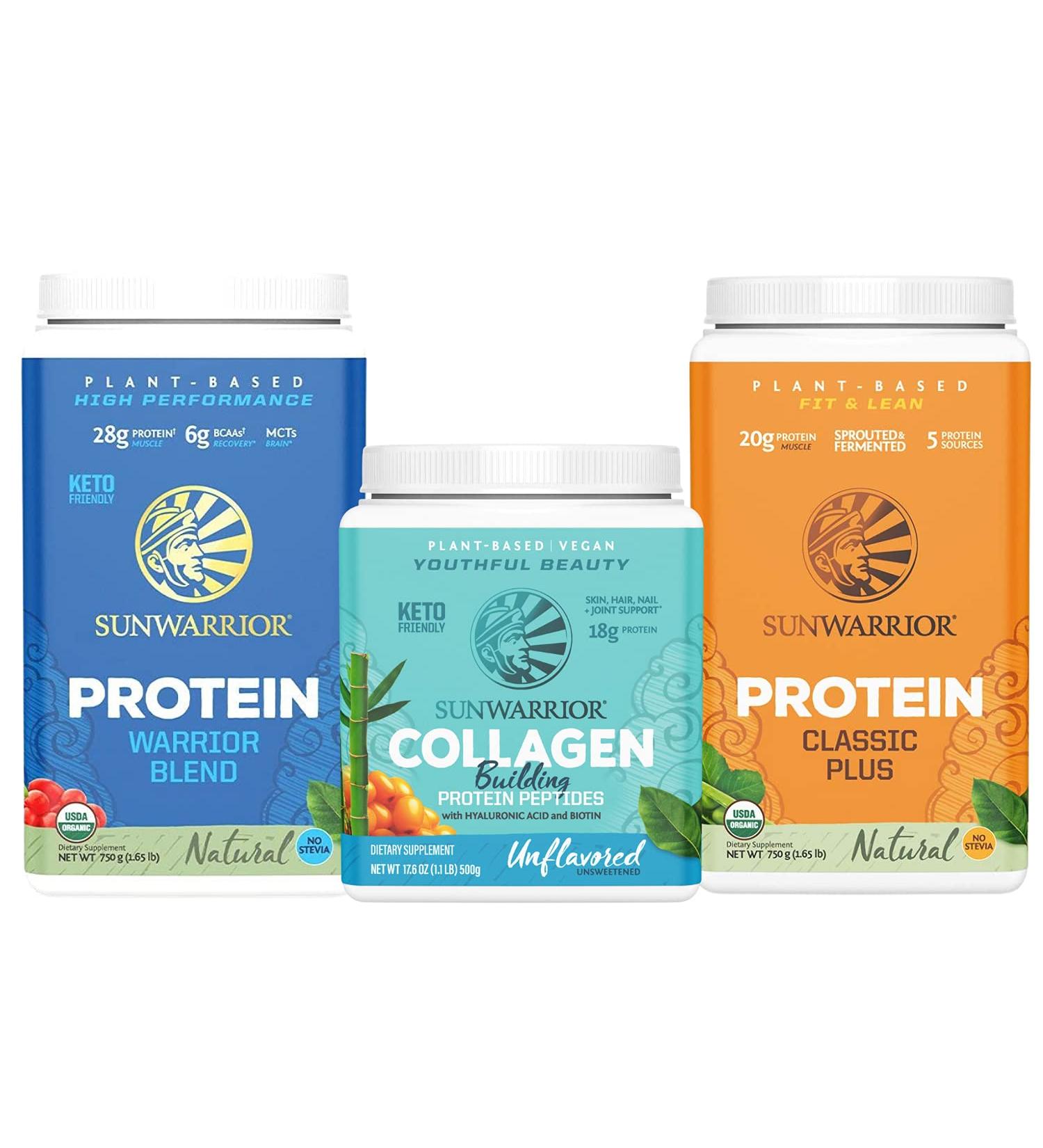 Sunwarrior Protein Classic Plus â€“ Natural Plant-Based Protein Powder 1.65 lb (750g) - Buy Online on GoSupps.com