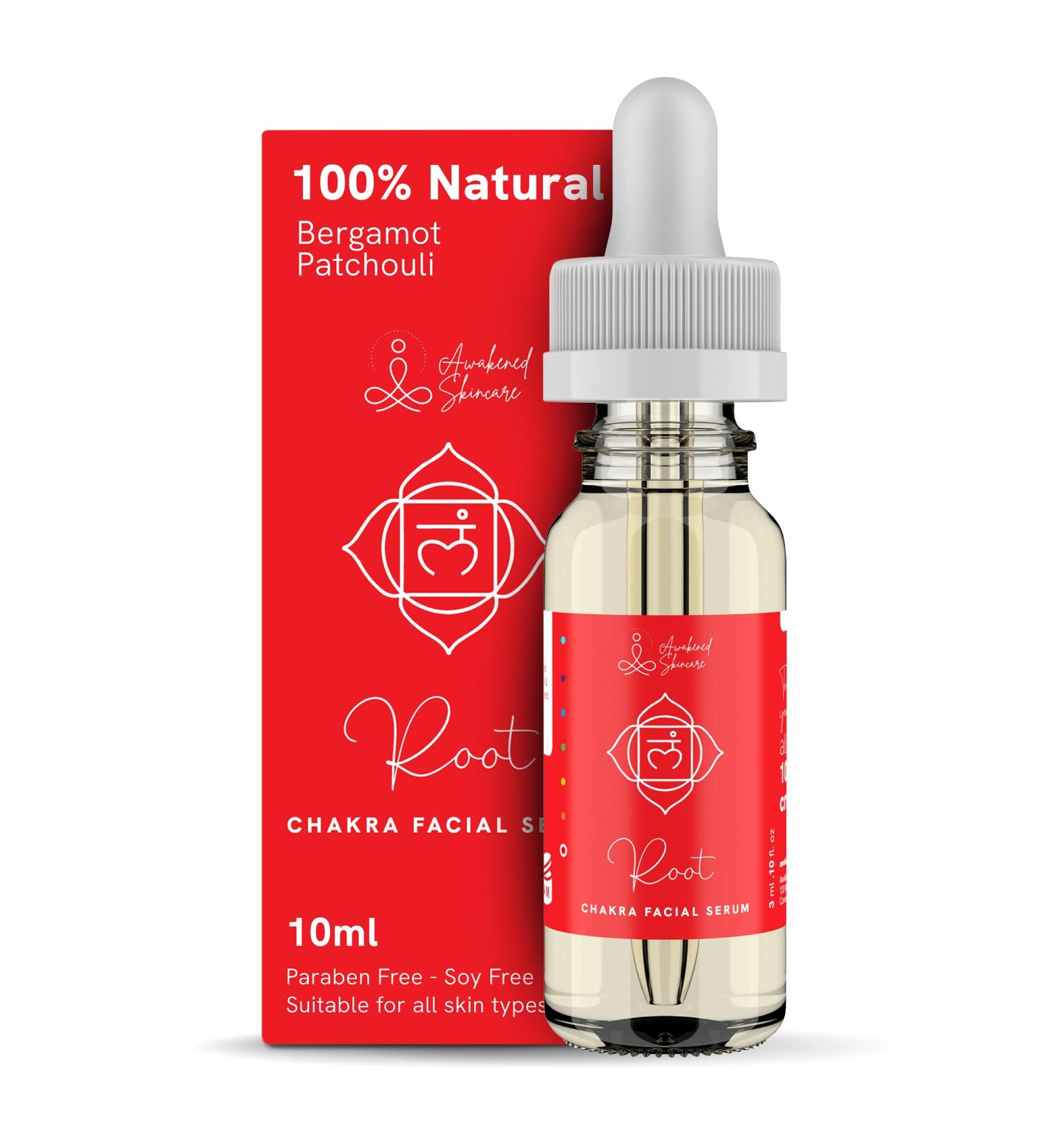 Root Chakra Facial Serum | Natural Organic Essential Oil Blend for Spiritual Journey & Deep Connection | Moisturizing Sunflower Argan Apricot Rosemary Lavender Oils - Buy Online on GoSupps.com