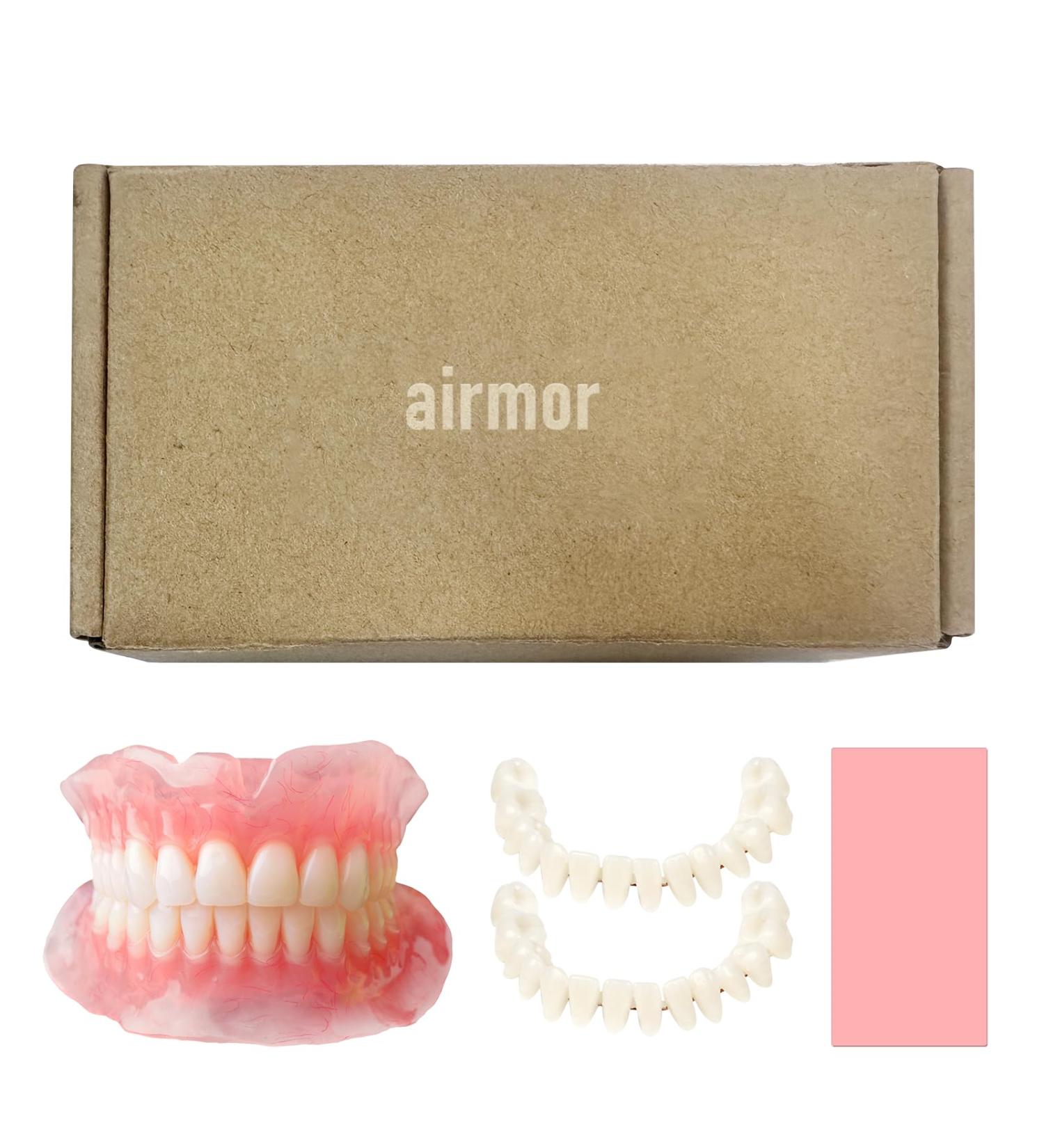 airmor Do It Yourself Denture Fake Teeth Top and Bottom Temporary Teeth Easy and Convenient Common to All situations-2 - Buy Online on GoSupps.com